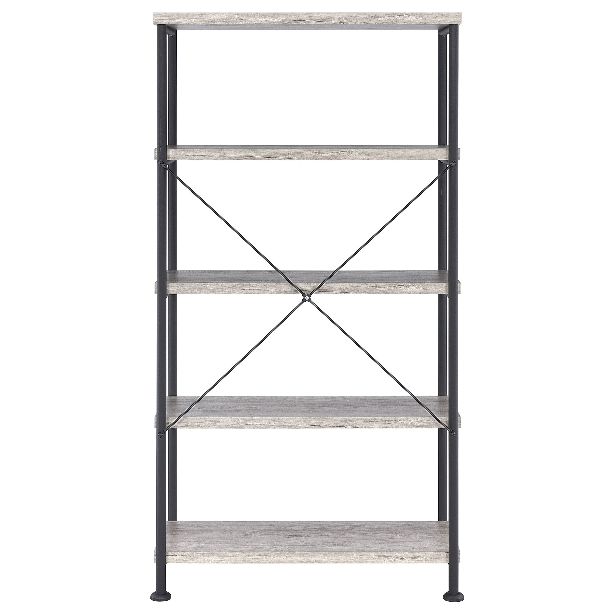 Analiese 4-shelf Bookcase Grey Driftwood