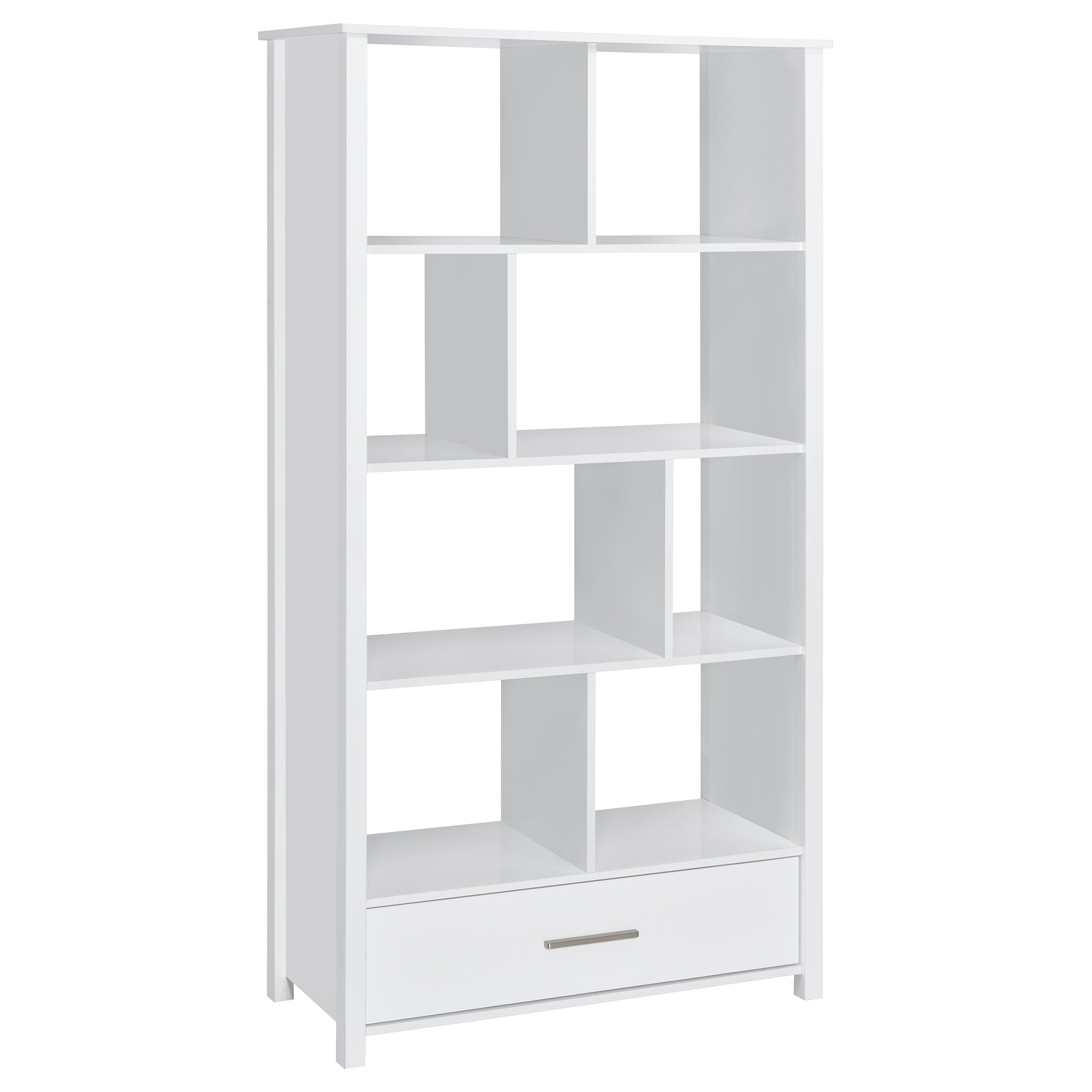 Dylan Rectangular 8-shelf Bookcase Bookcase White