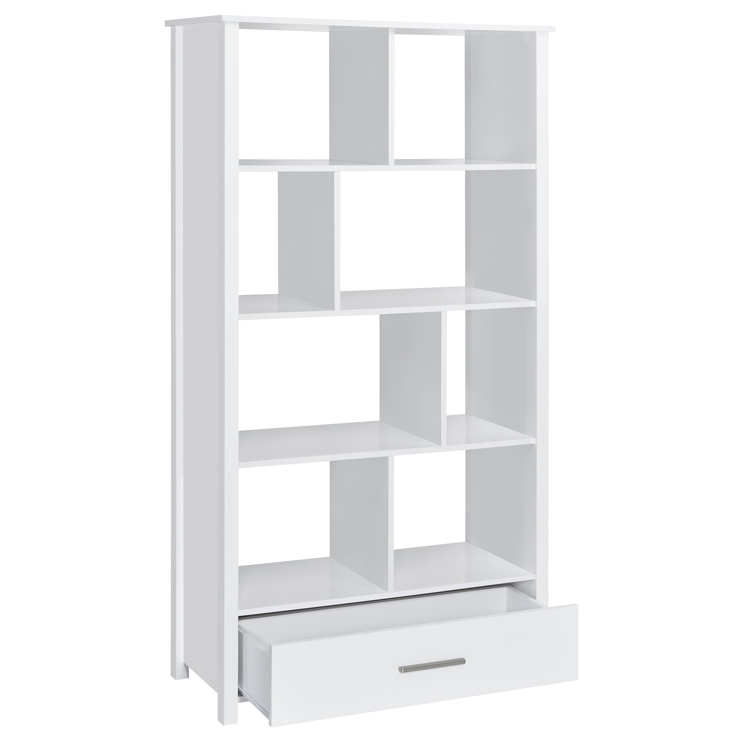 Dylan Rectangular 8-shelf Bookcase Bookcase White