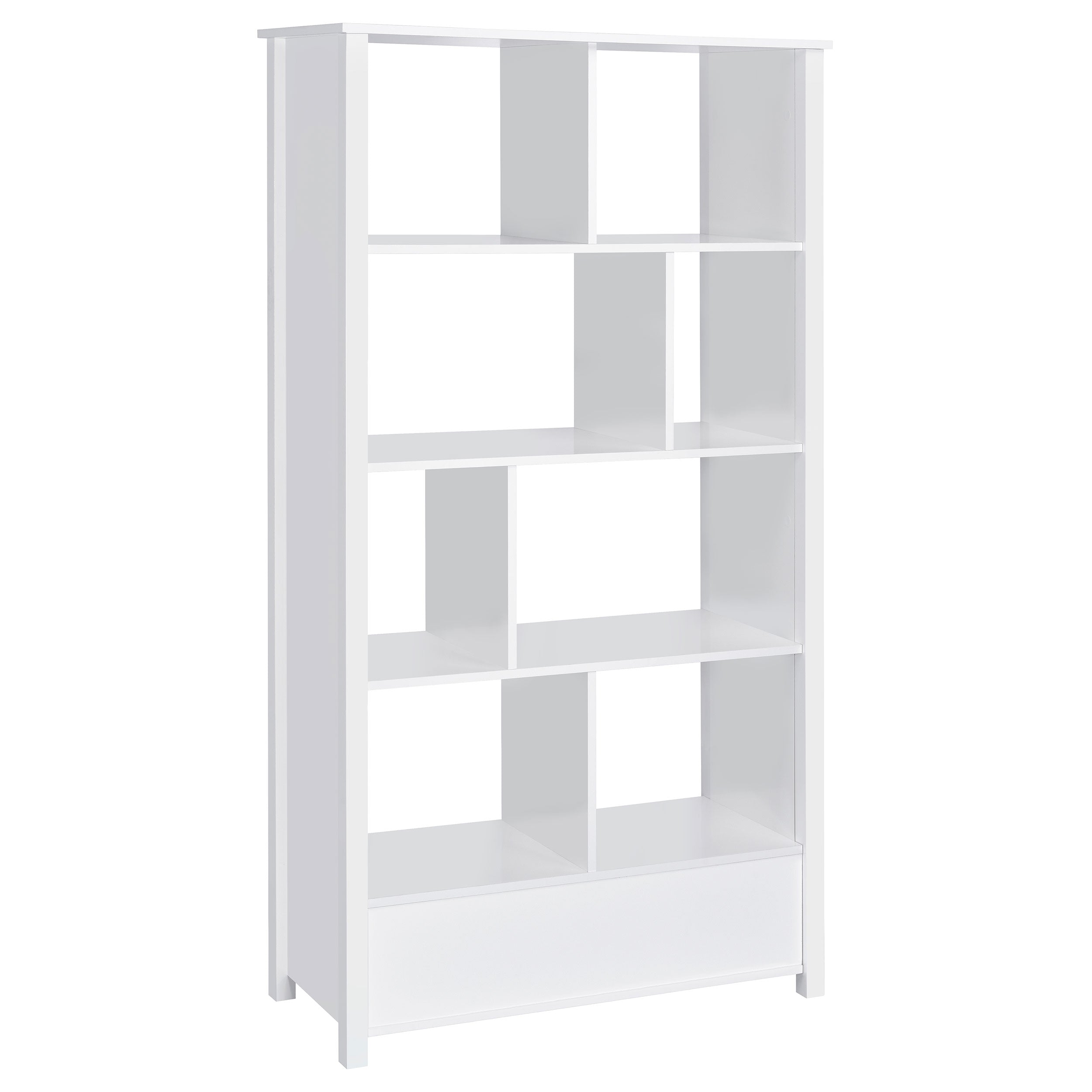 Dylan Rectangular 8-shelf Bookcase Bookcase White