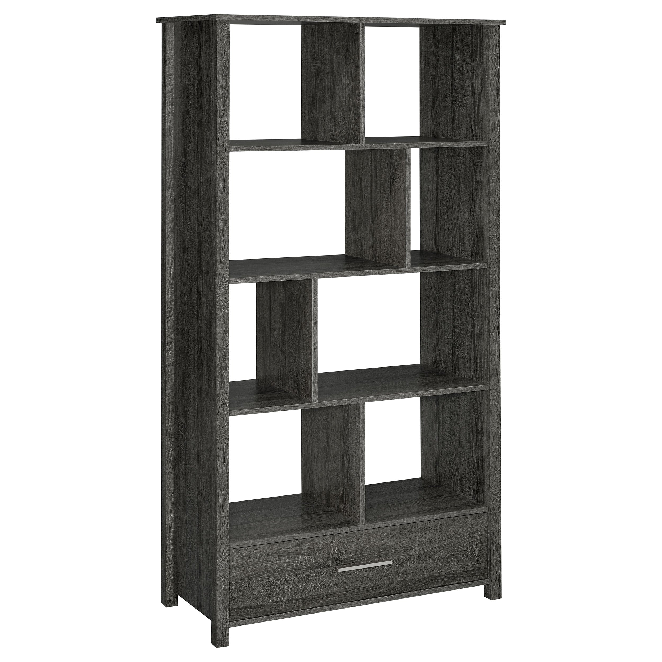 Dylan Rectangular 8-shelf Bookcase Bookcase Grey