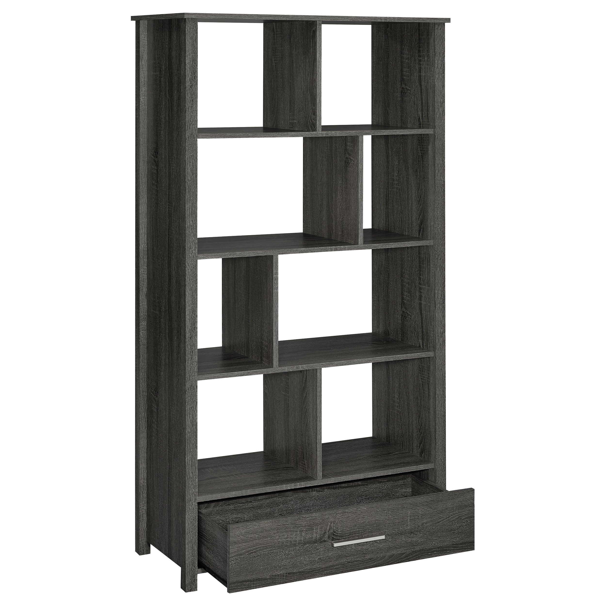 Dylan Rectangular 8-shelf Bookcase Bookcase Grey