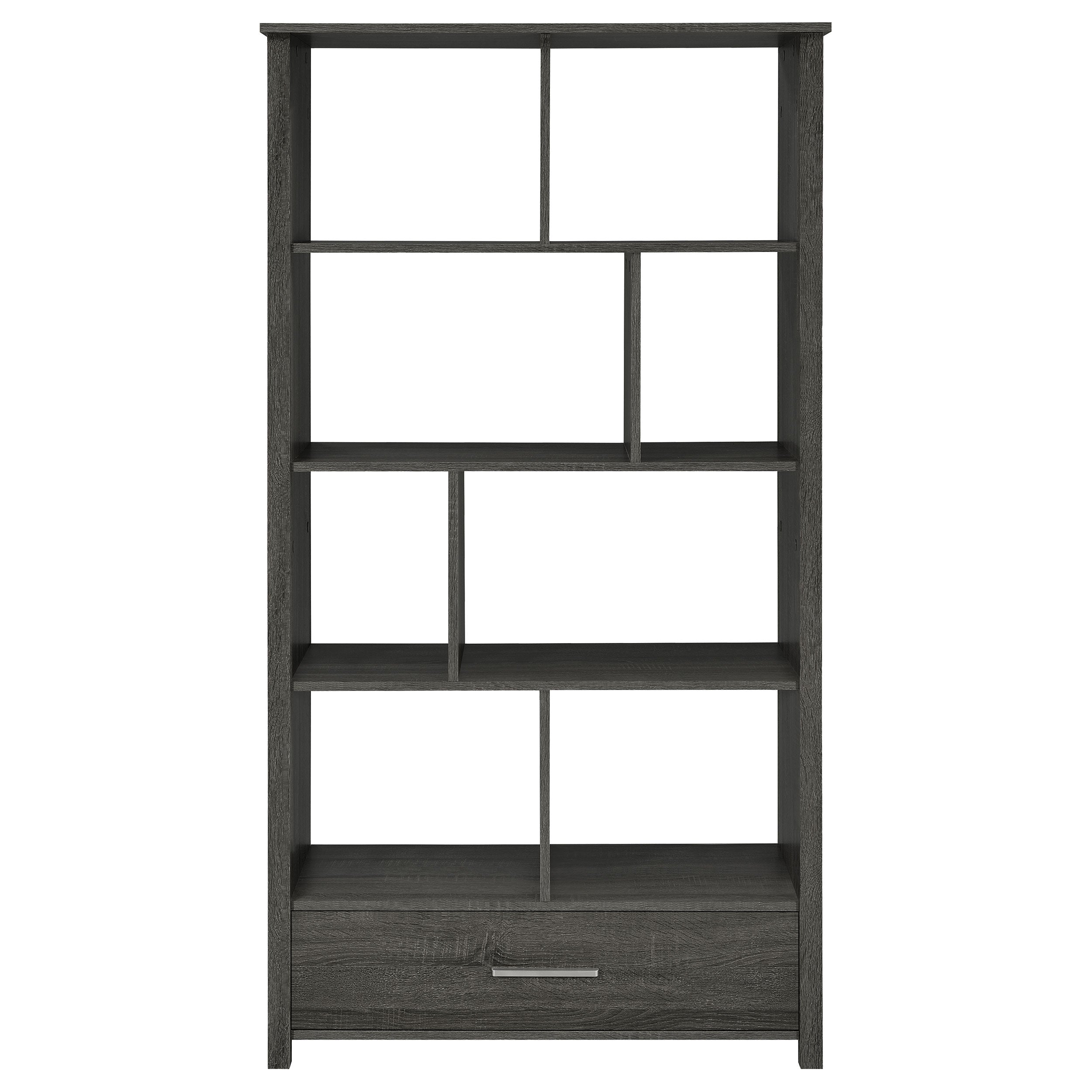 Dylan Rectangular 8-shelf Bookcase Bookcase Grey