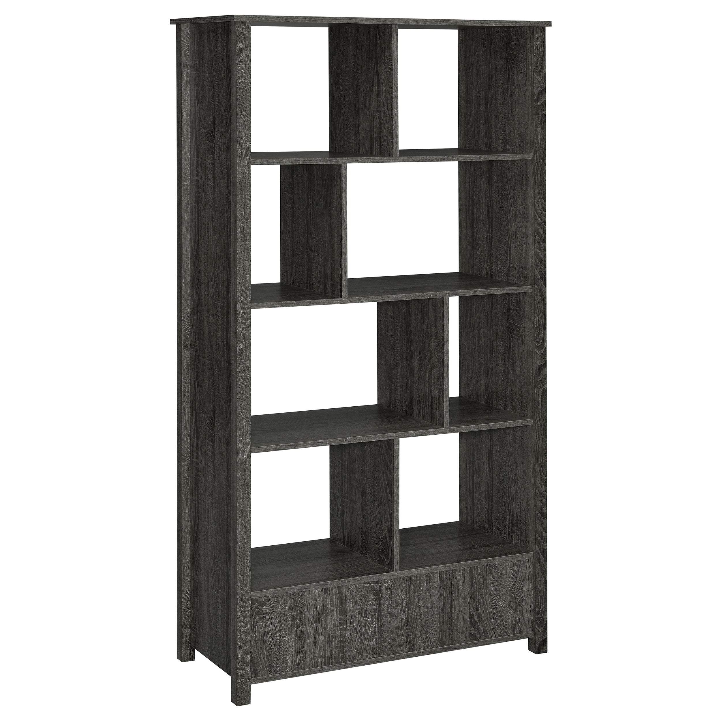 Dylan Rectangular 8-shelf Bookcase Bookcase Grey