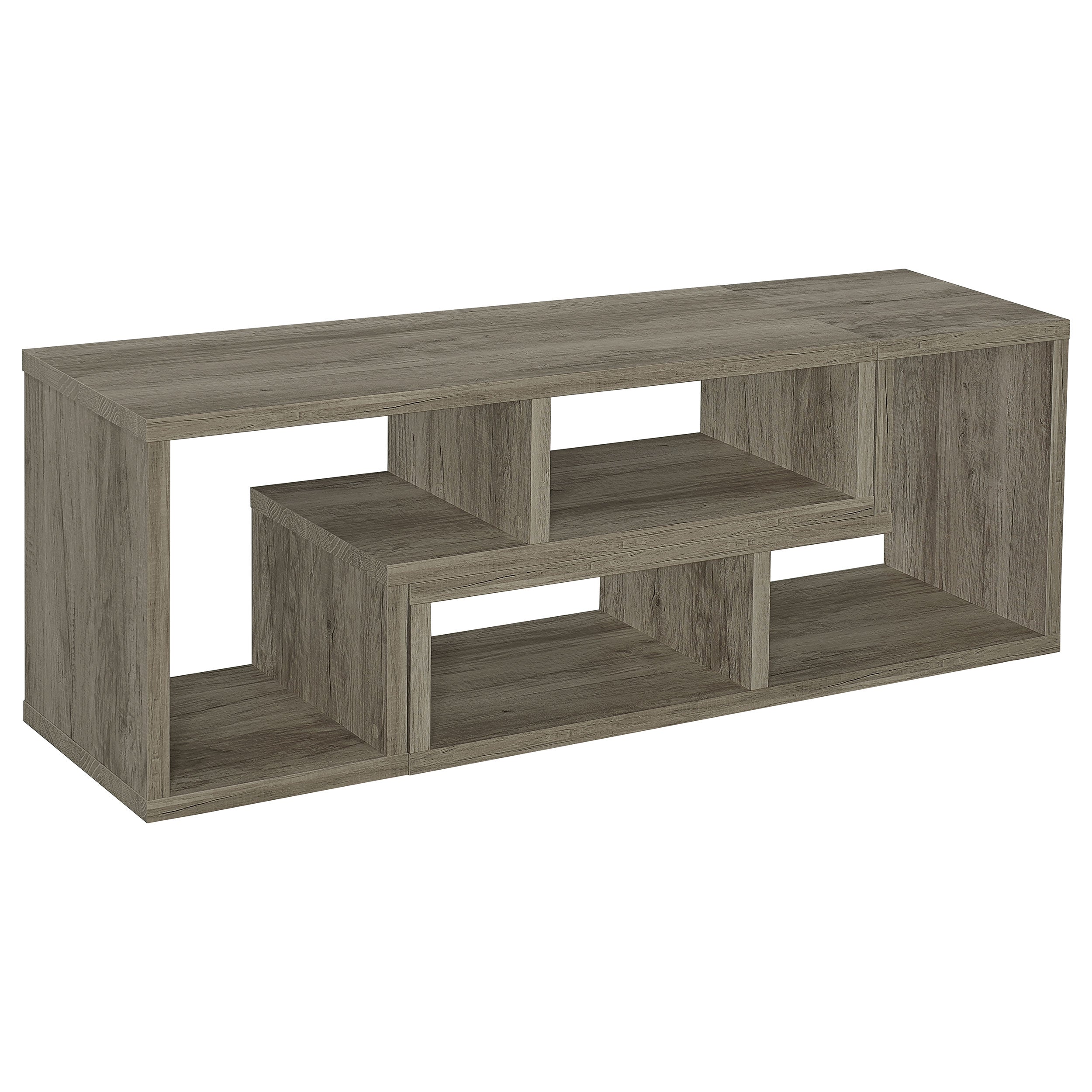 Velma Convertable Bookcase and TV Console Grey Driftwood