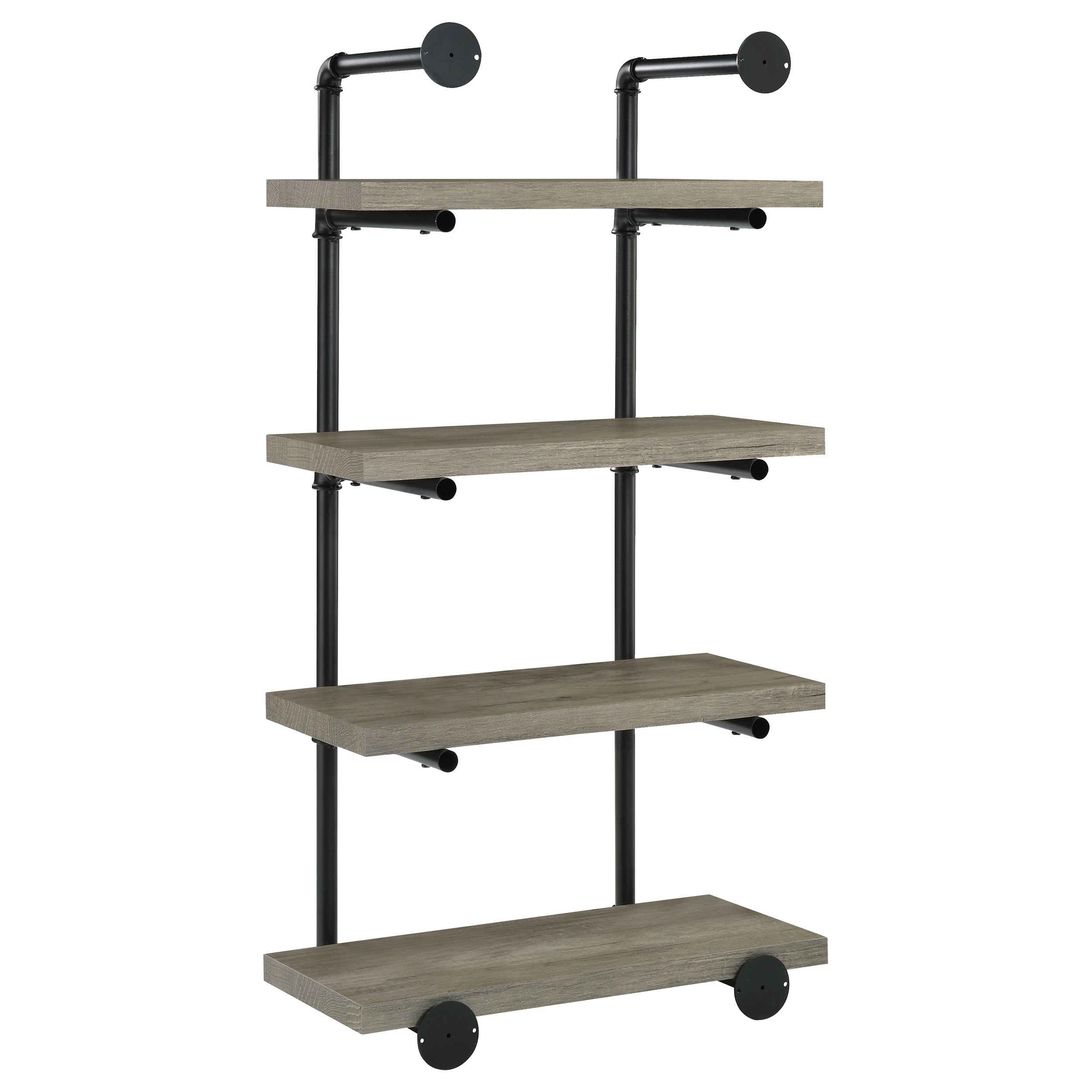 Elmcrest 24-inch Wall Shelf Black and Grey Driftwood