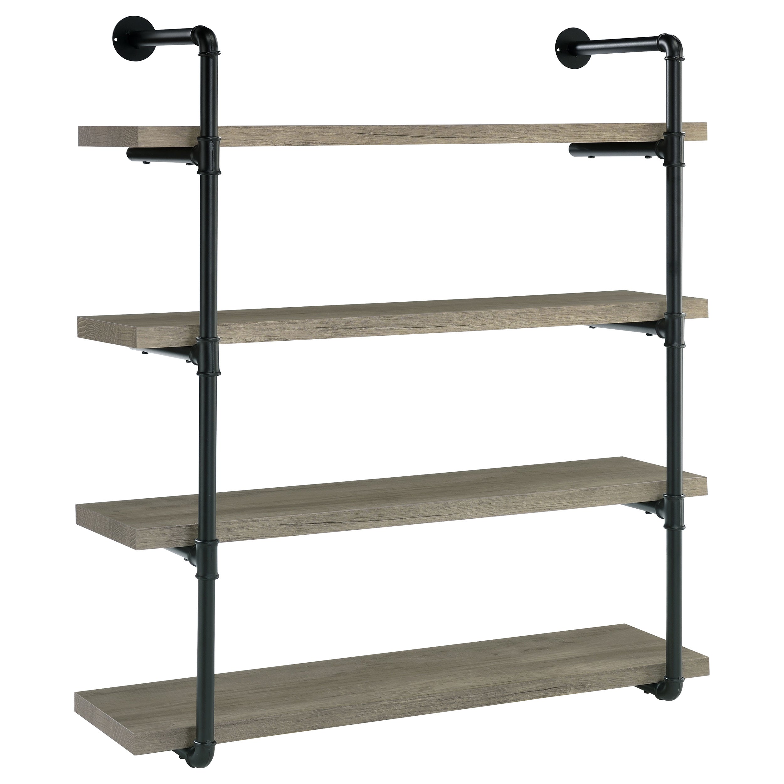 Elmcrest 40-inch Wall Shelf Black and Grey Driftwood