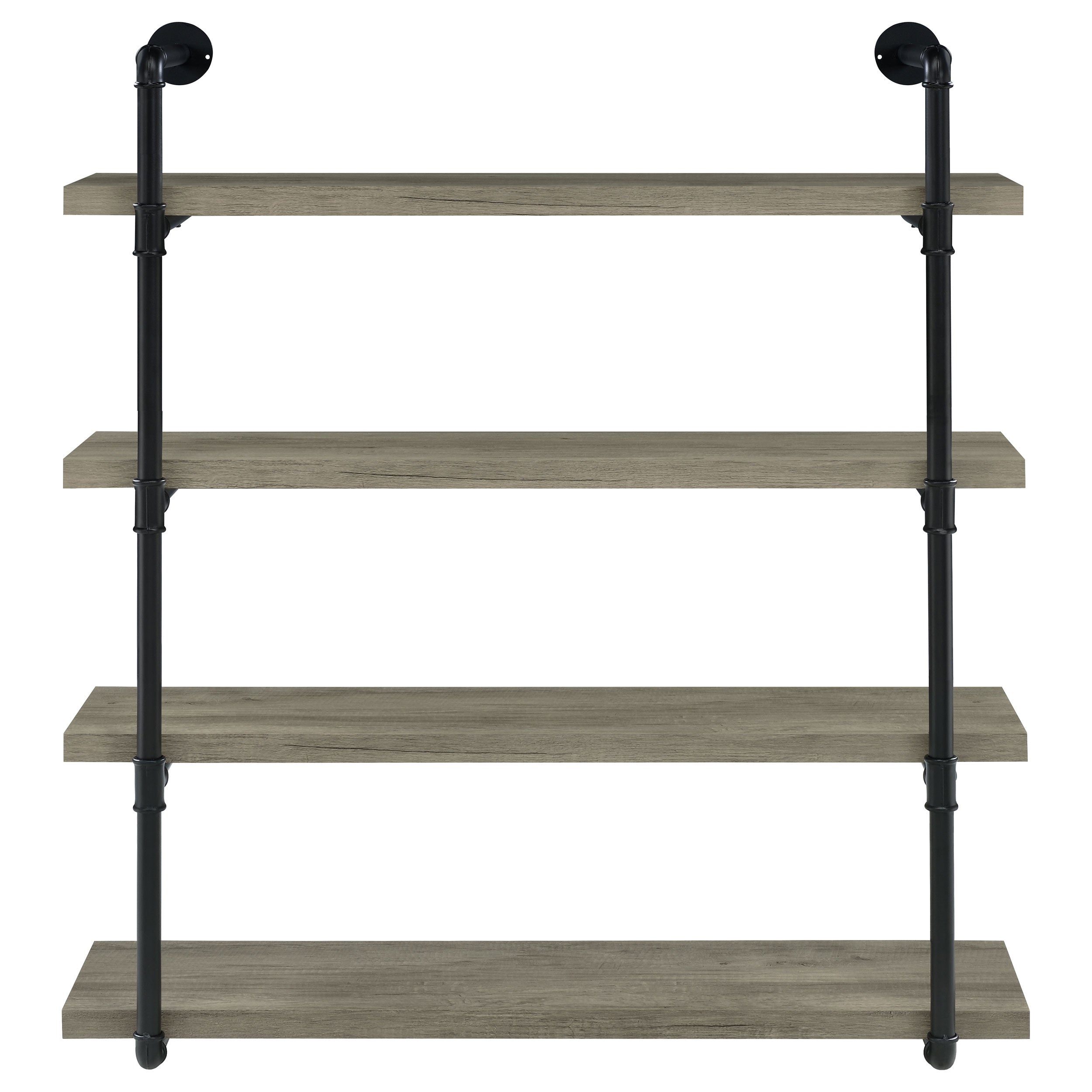 Elmcrest 40-inch Wall Shelf Black and Grey Driftwood