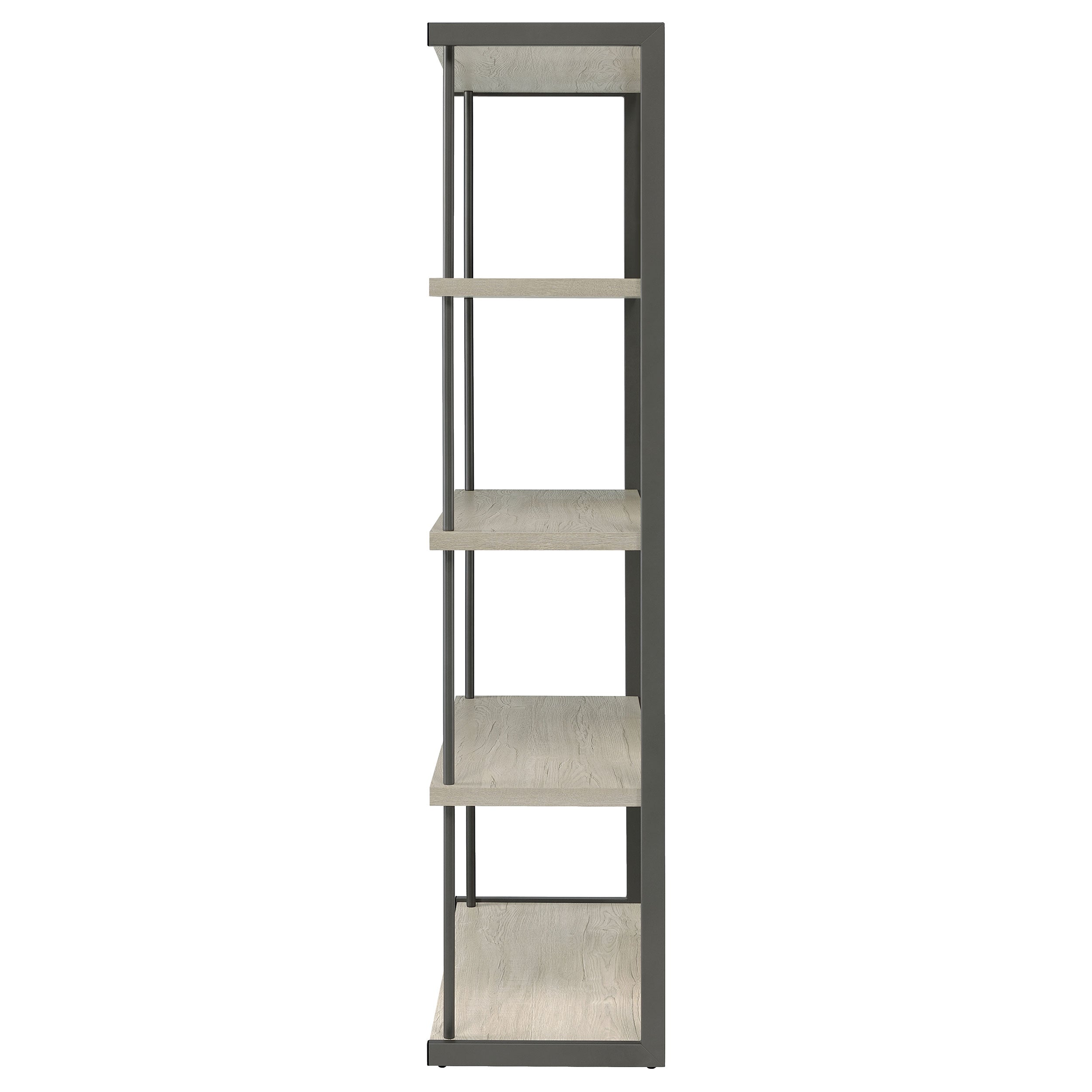 Loomis 4-shelf Bookcase Whitewashed Grey Bookcase Grey