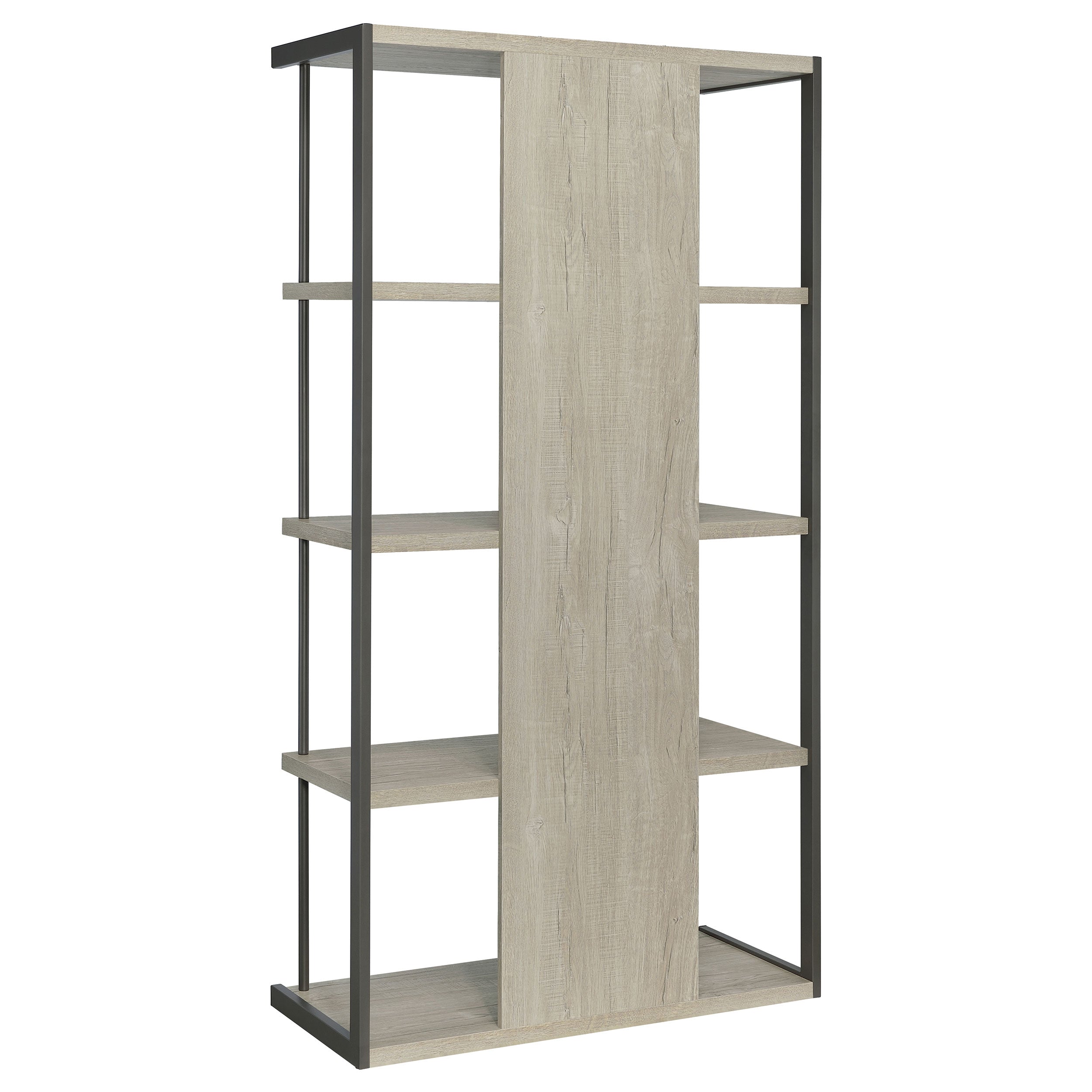 Loomis 4-shelf Bookcase Whitewashed Grey Bookcase Grey