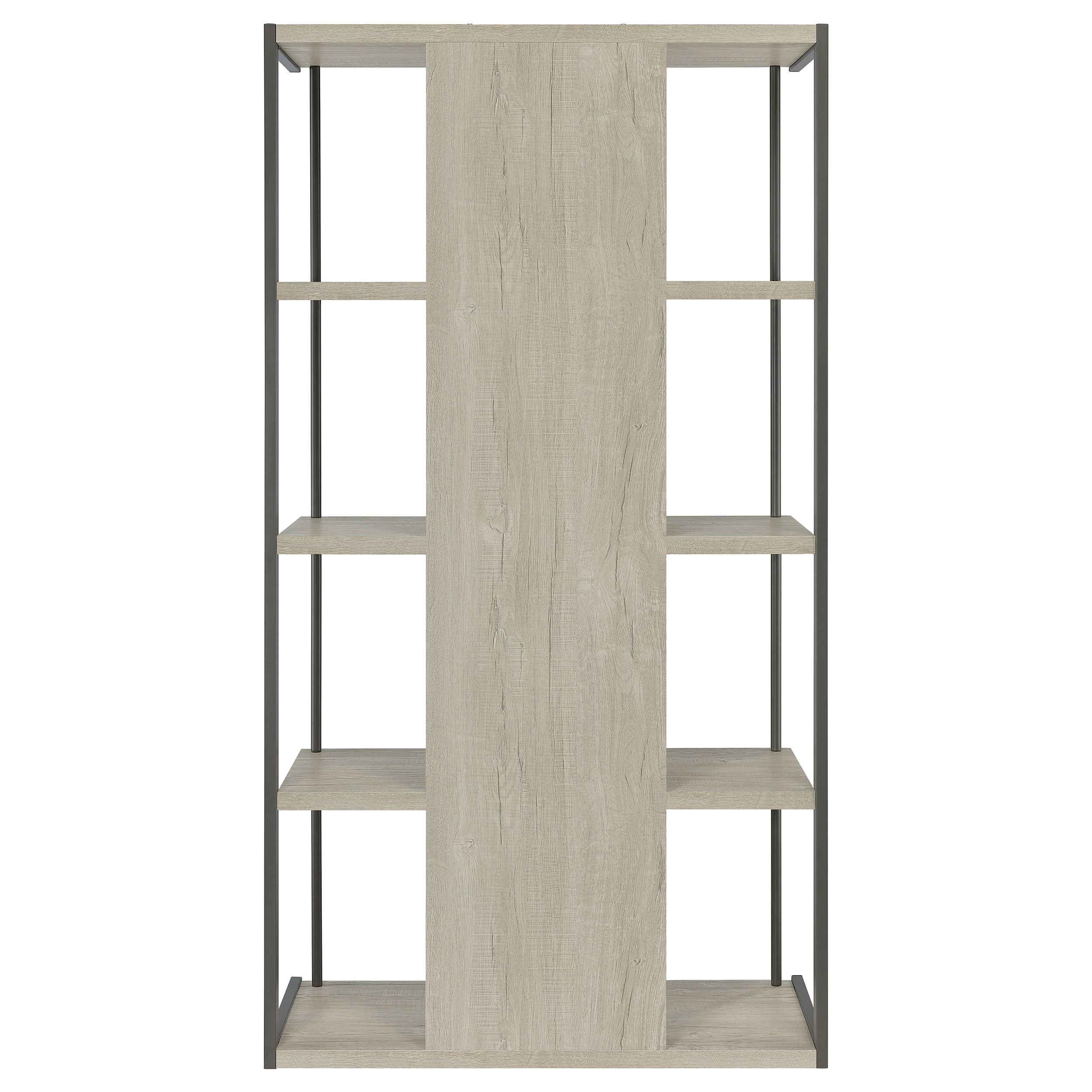 Loomis 4-shelf Bookcase Whitewashed Grey Bookcase Grey