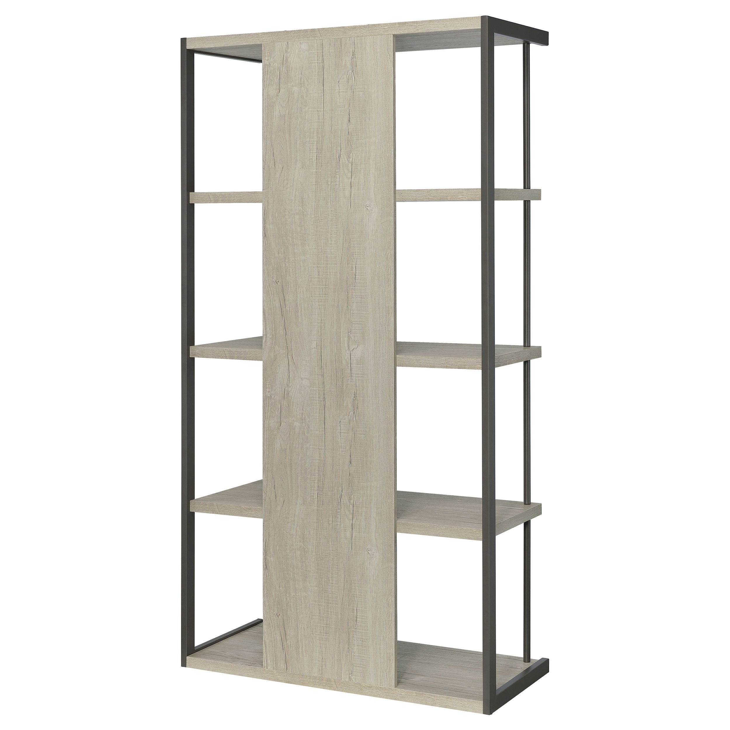 Loomis 4-shelf Bookcase Whitewashed Grey Bookcase Grey