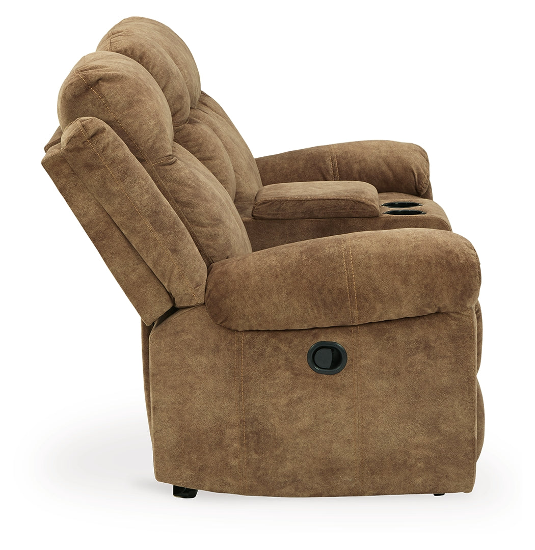 Huddle-Up Glider Reclining Loveseat with Console