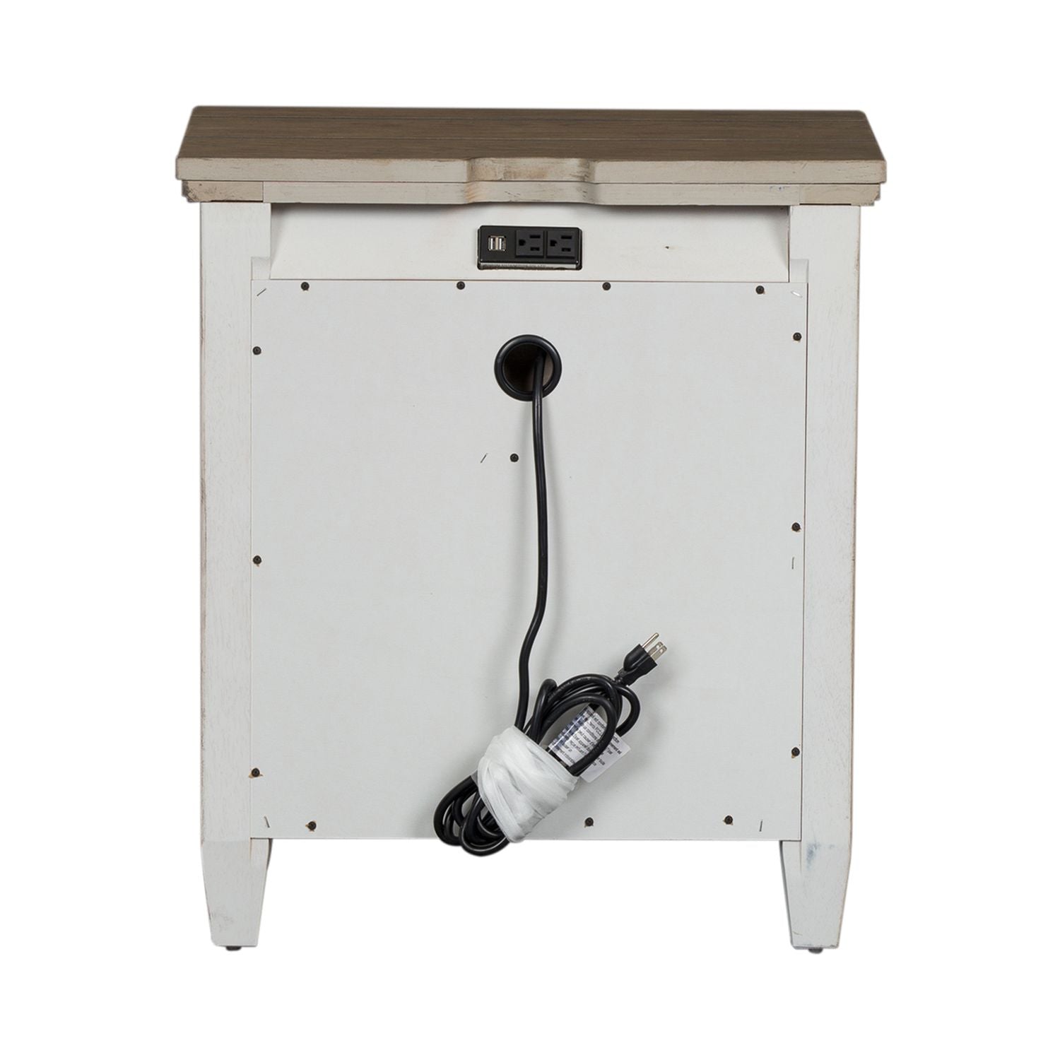 Azurdee 2 Drawer Night Stand with Charging Station