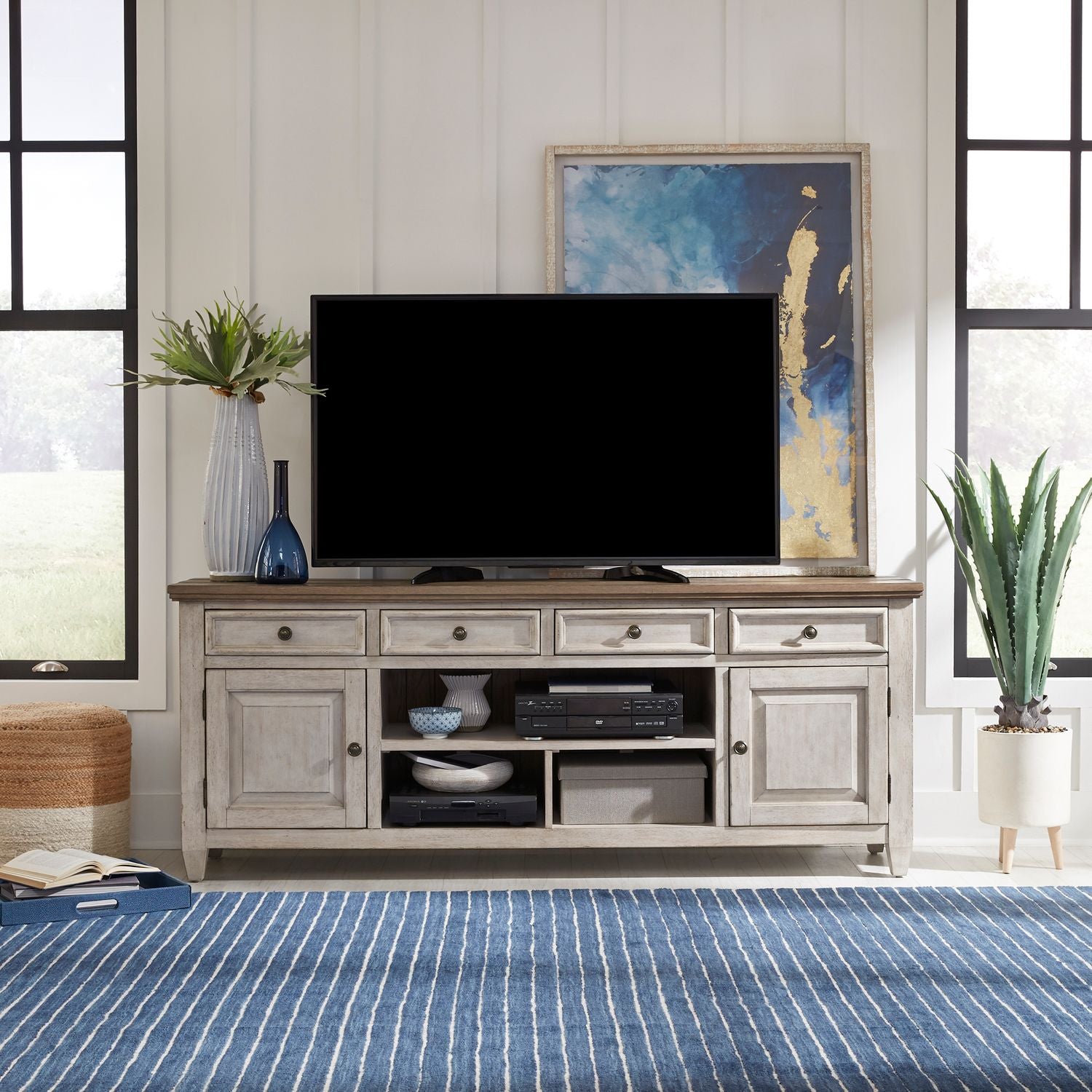 Acea 76 Inch Tile TV Stand