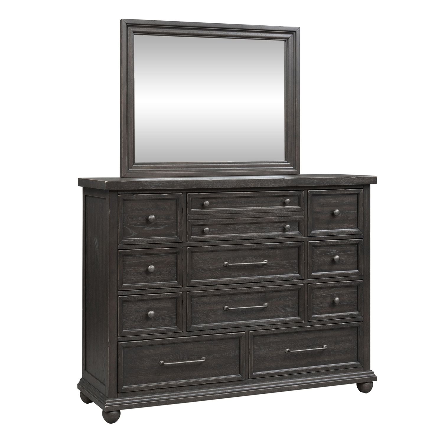 Amerigo King California Panel Bed, Dresser & Mirror, Chest