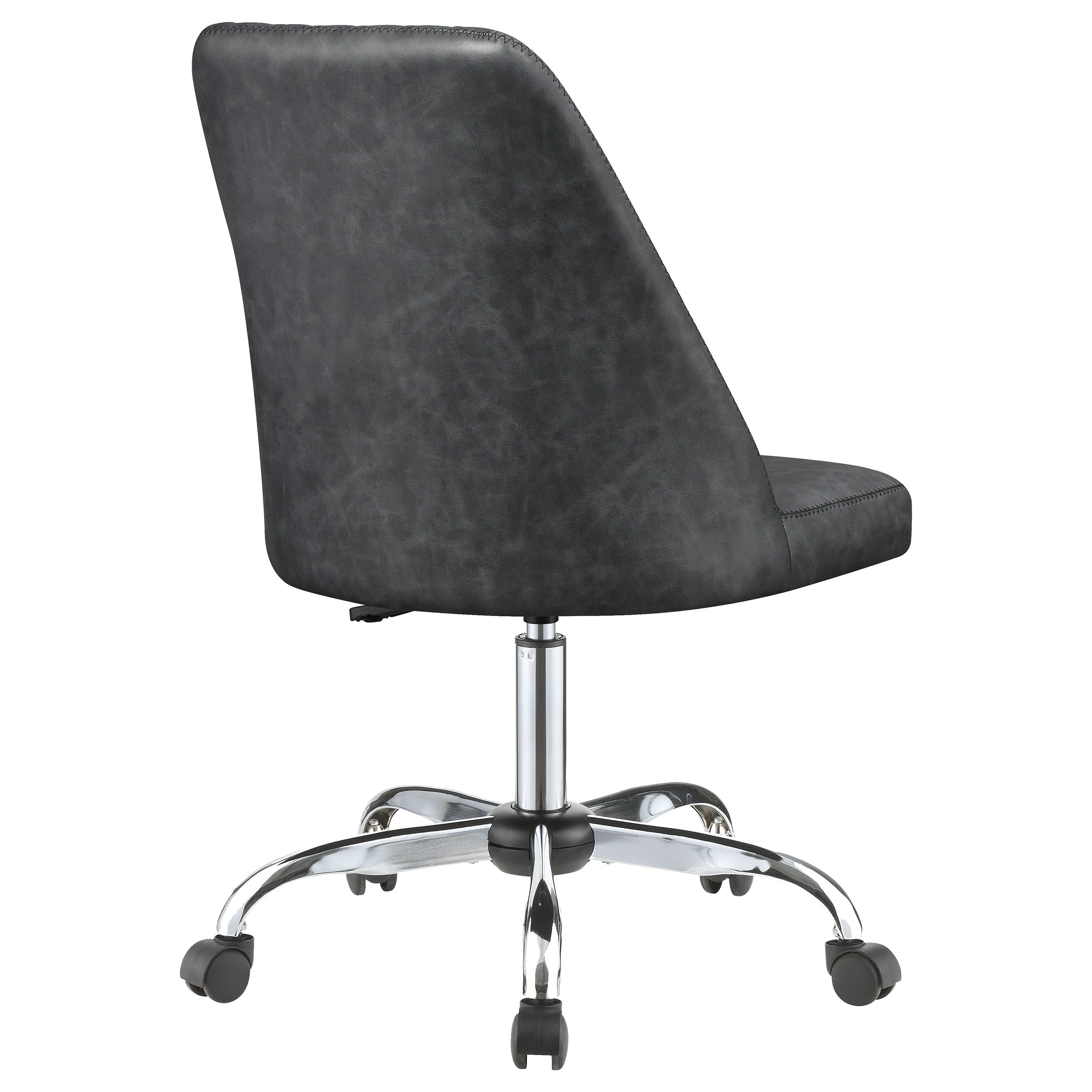 Althea Upholstered Tufted Back Office Chair Grey and Chrome