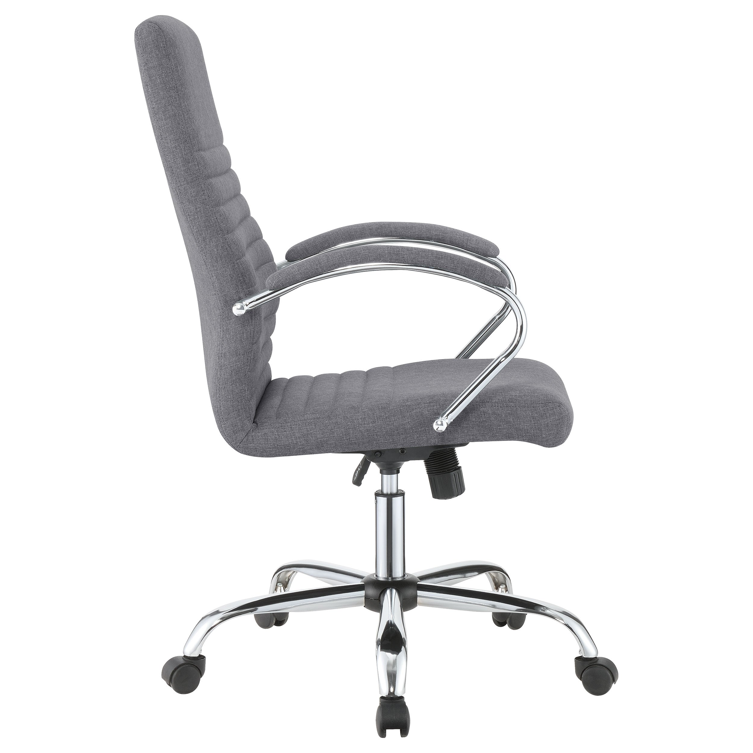 Abisko Upholstered Office Chair with Casters Grey and Chrome