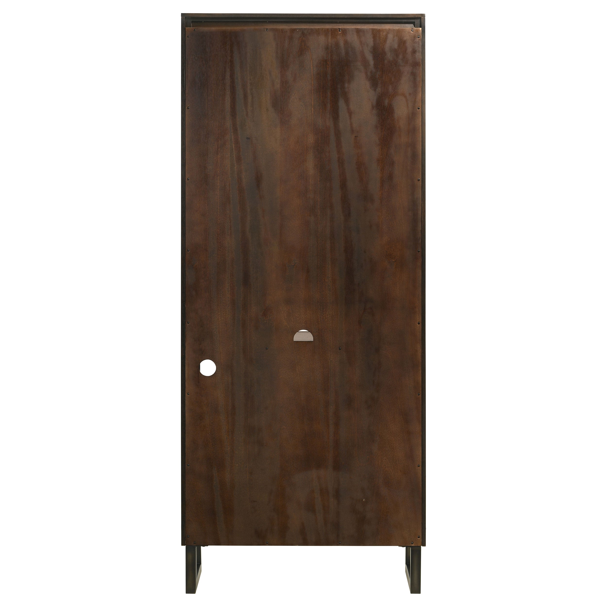 Marshall 4-shelf Bookcase Dark Walnut and Gunmetal