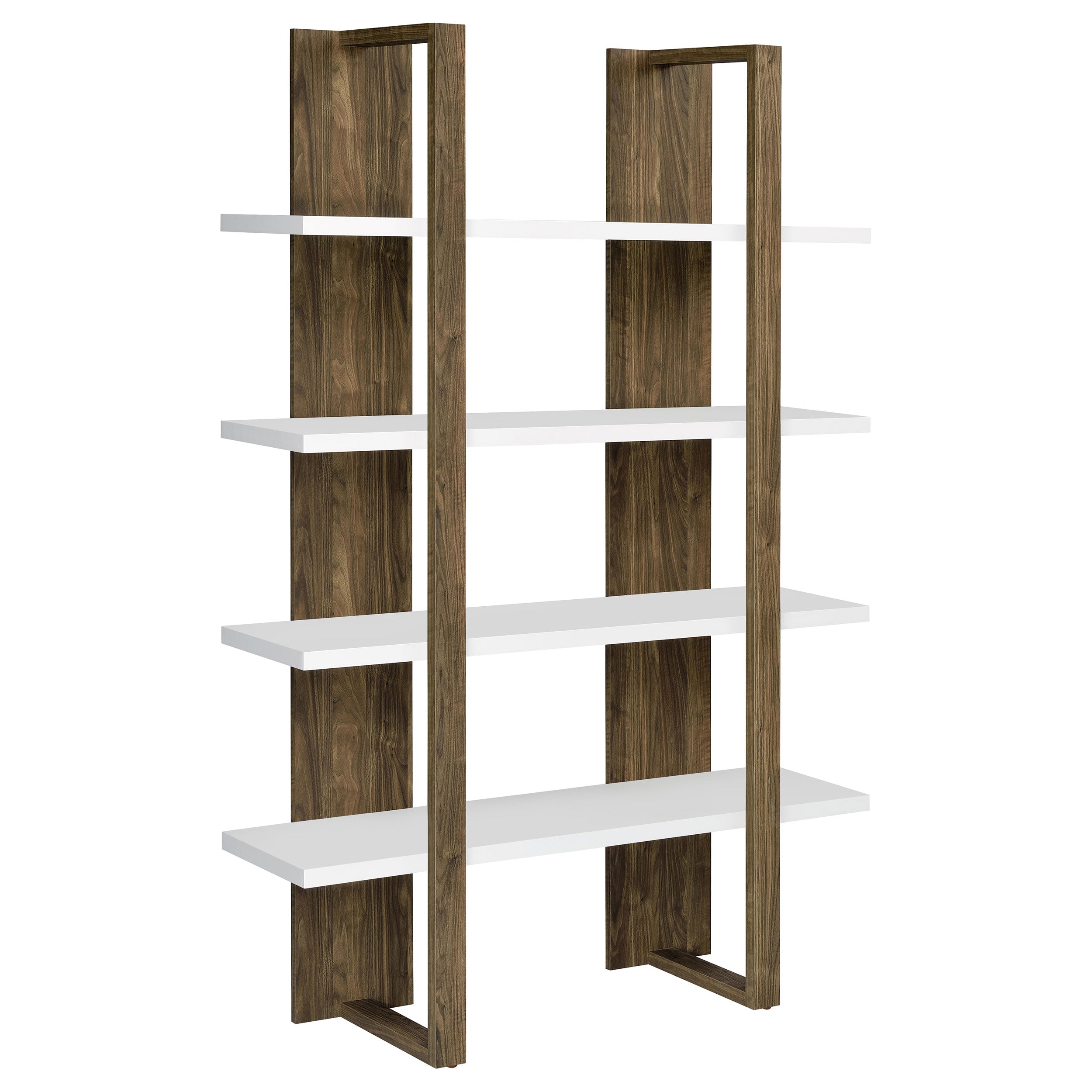 Danbrook Bookcase with 4 Full-length Shelves Bookcase Brown