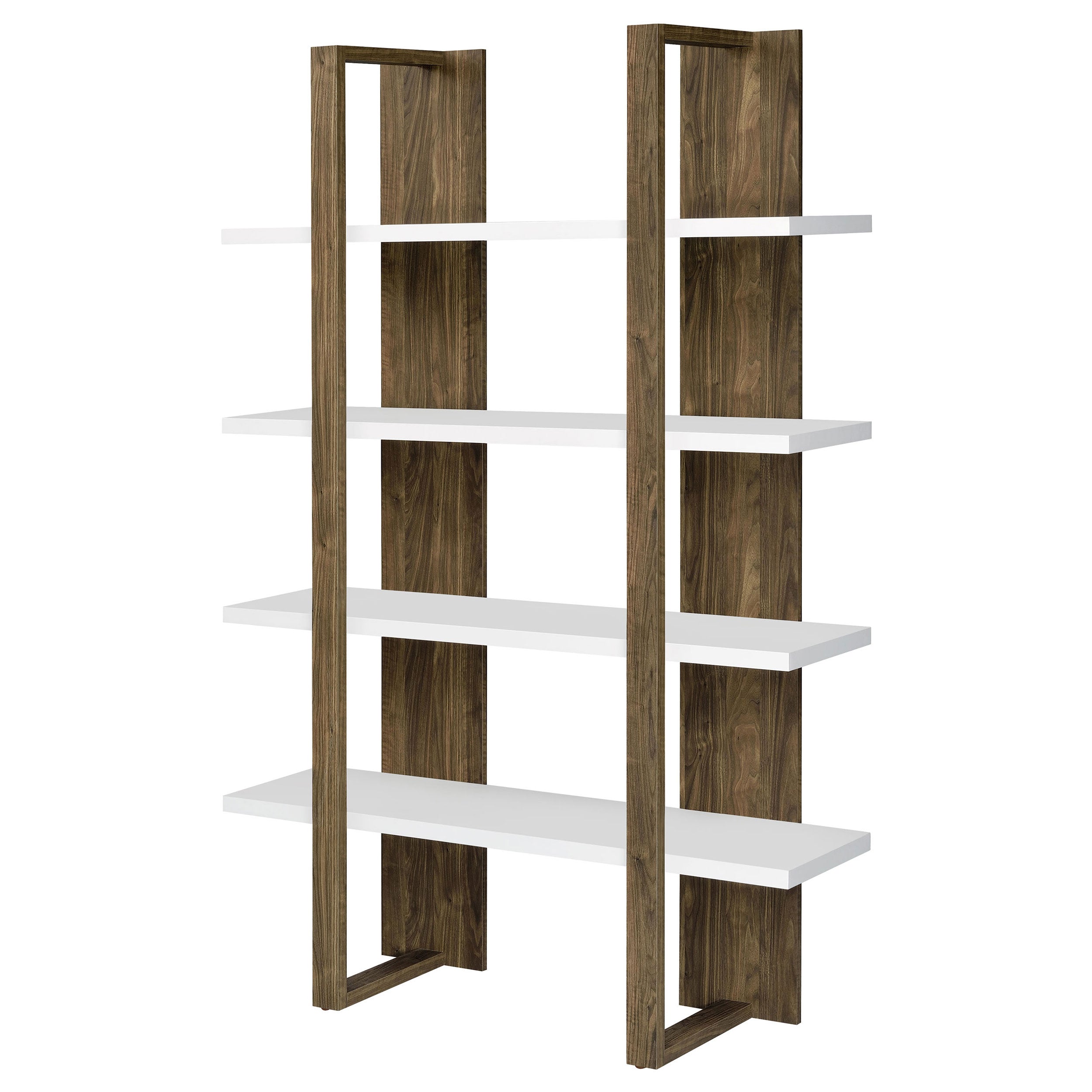 Danbrook Bookcase with 4 Full-length Shelves Bookcase Brown