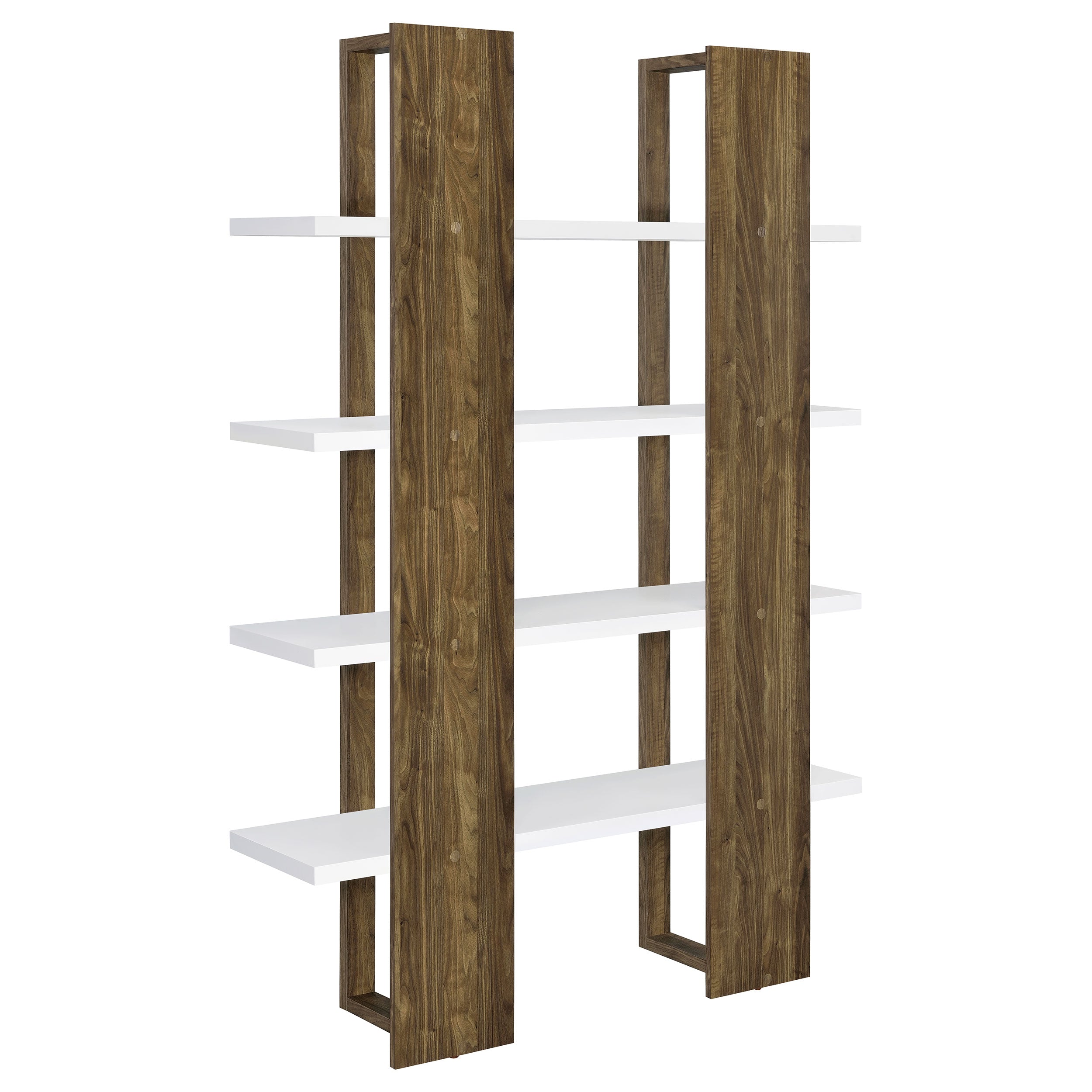 Danbrook Bookcase with 4 Full-length Shelves Bookcase Brown