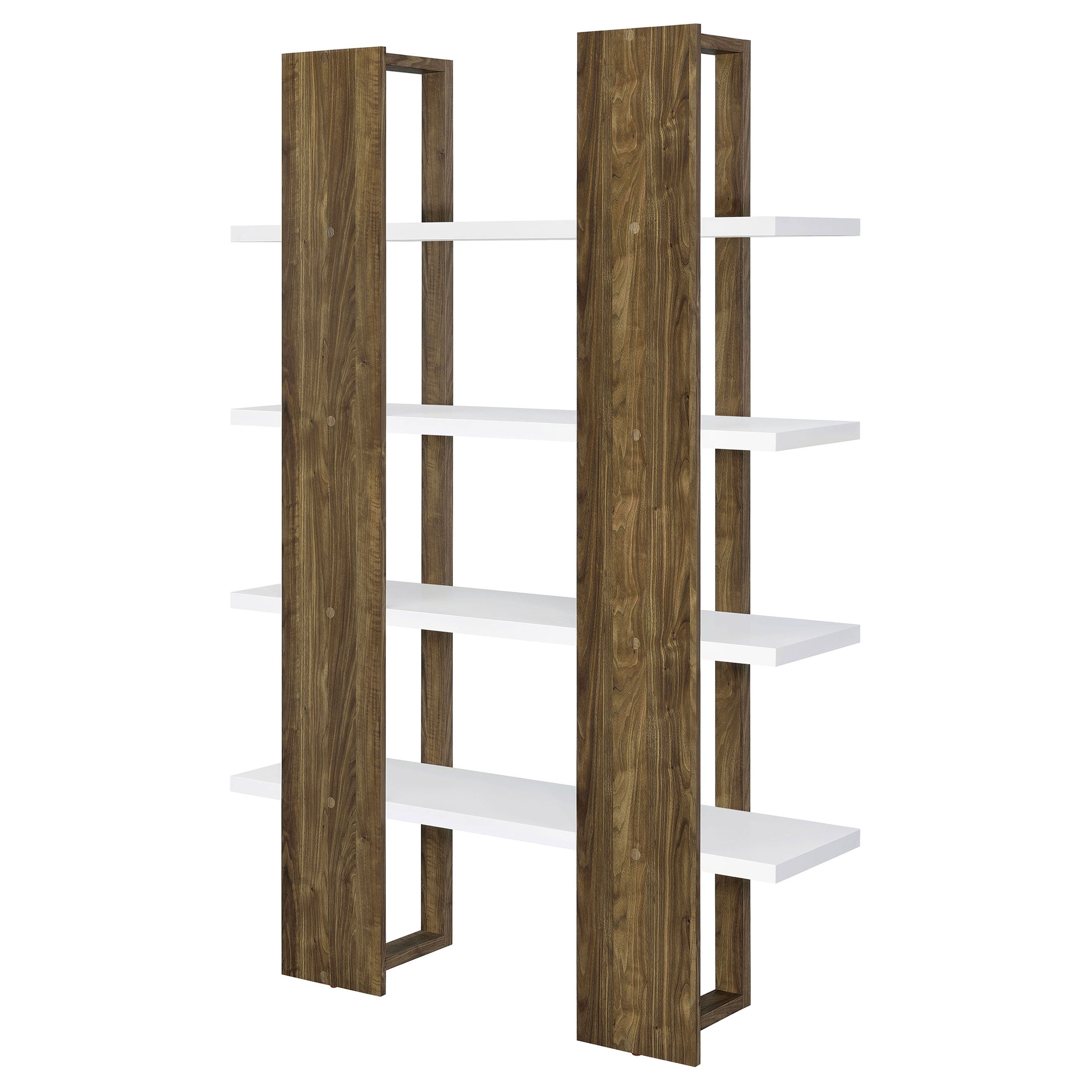 Danbrook Bookcase with 4 Full-length Shelves Bookcase Brown