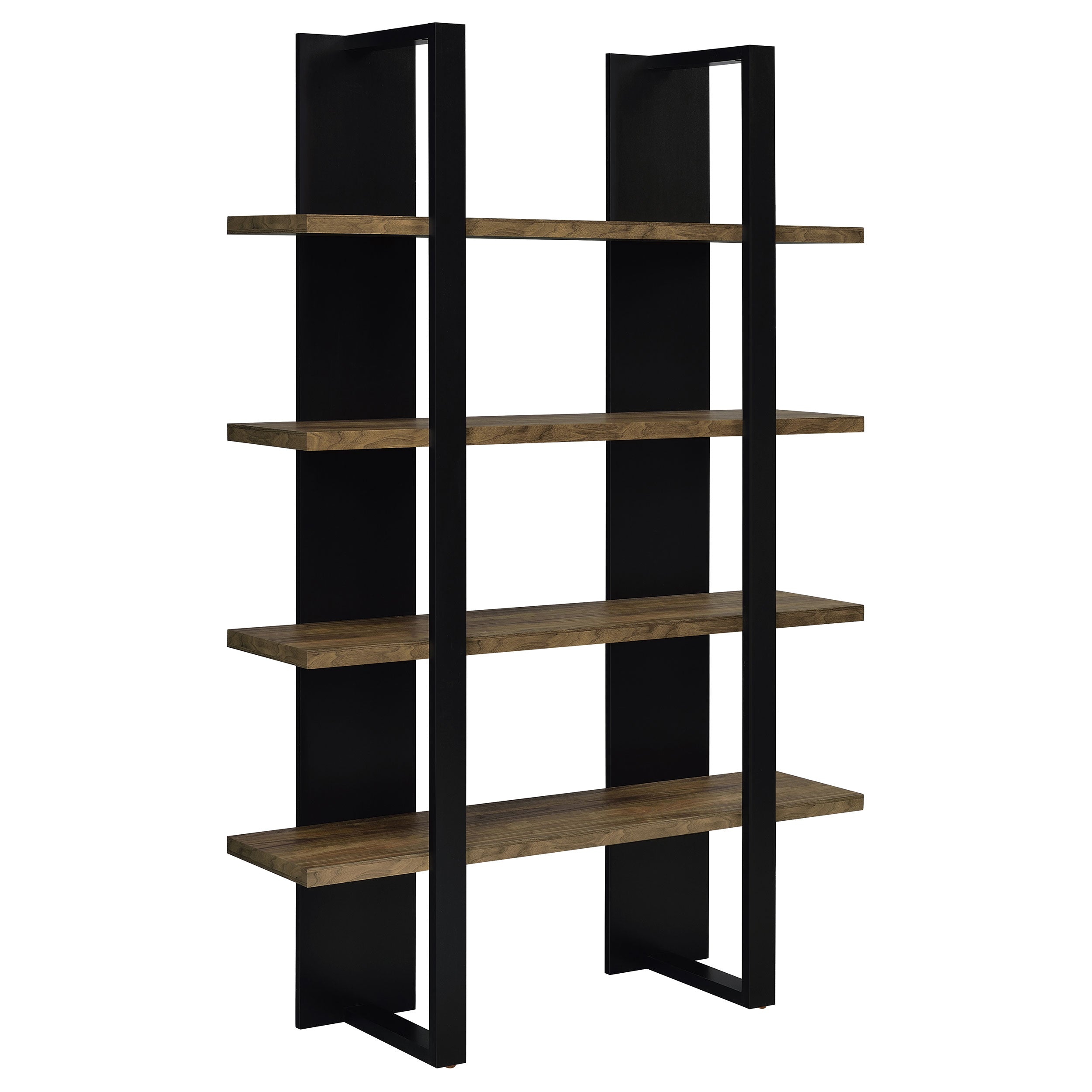 Danbrook Bookcase with 4 Full-length Shelves Bookcase Black