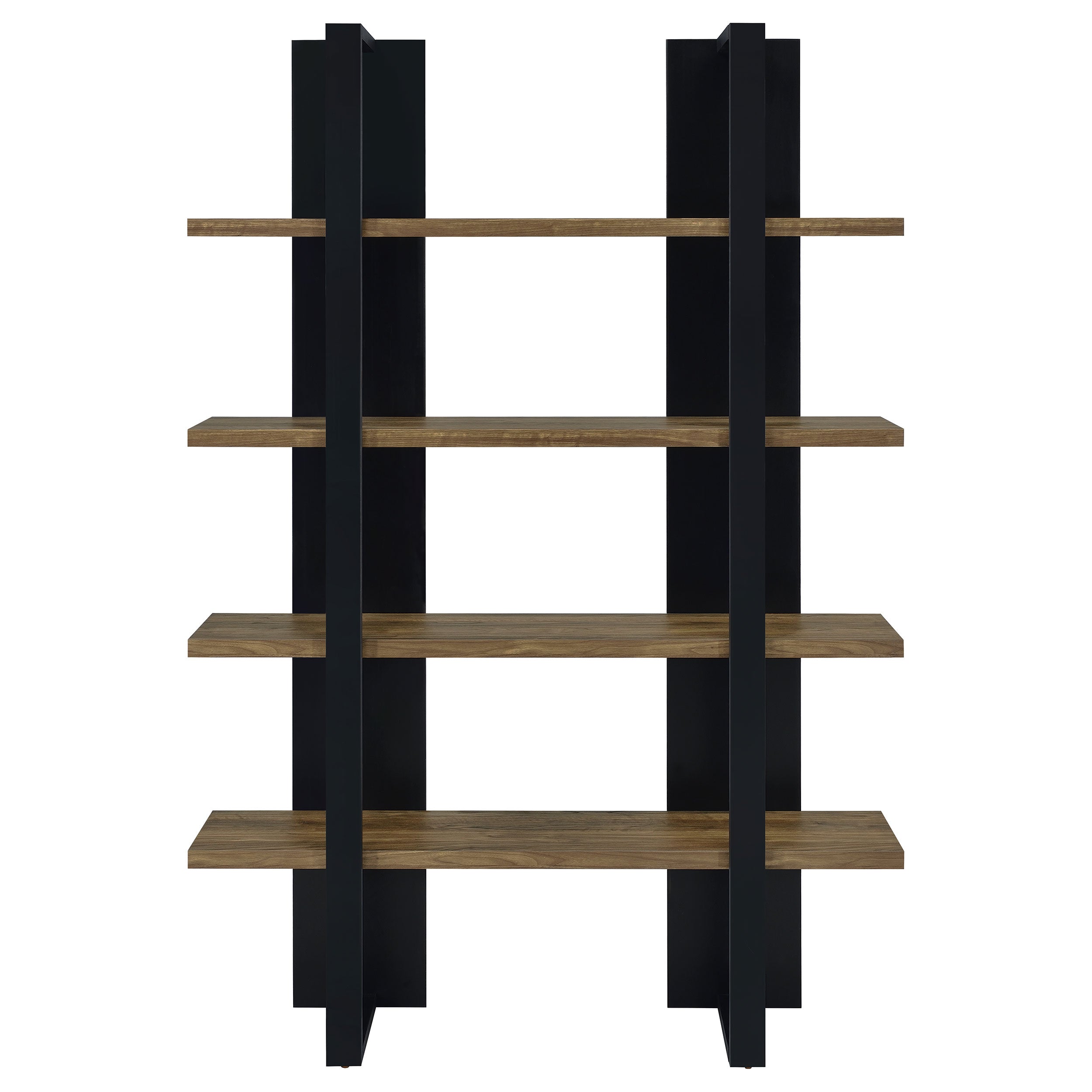 Danbrook Bookcase with 4 Full-length Shelves Bookcase Black