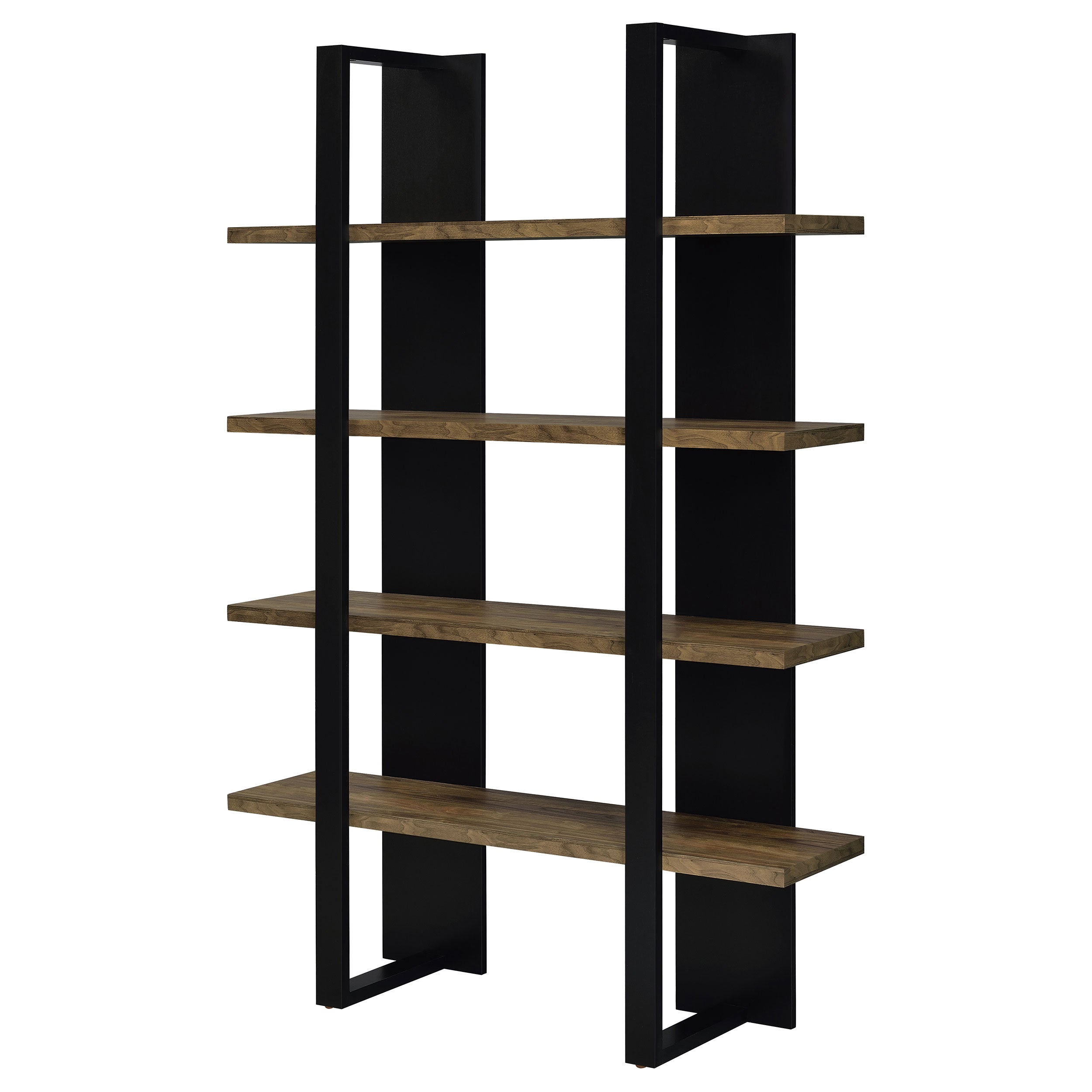 Danbrook Bookcase with 4 Full-length Shelves Bookcase Black