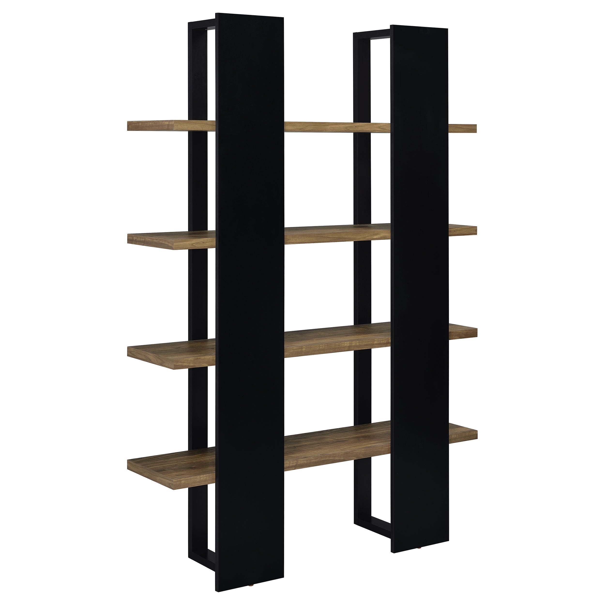 Danbrook Bookcase with 4 Full-length Shelves Bookcase Black