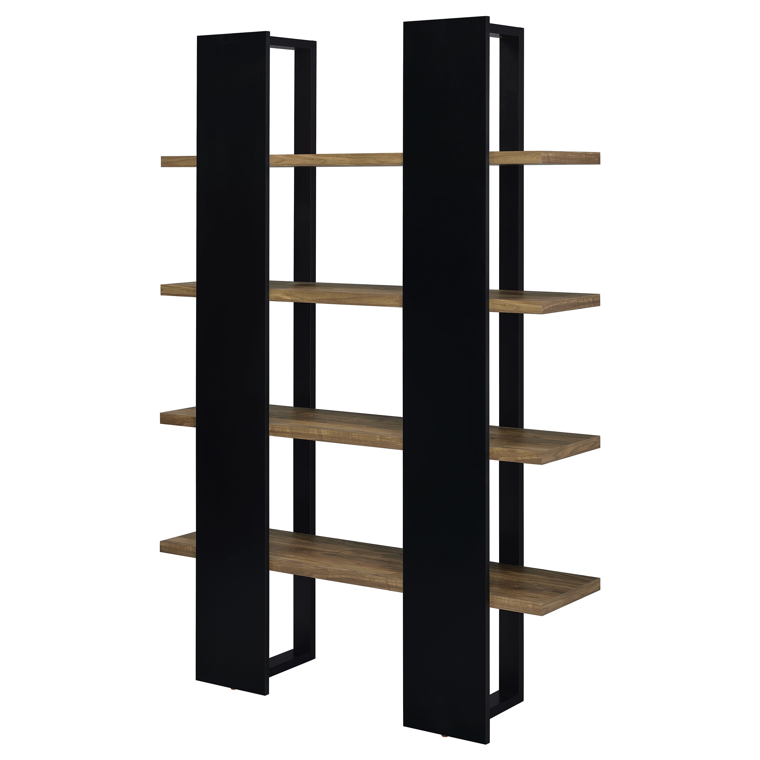 Danbrook Bookcase with 4 Full-length Shelves Bookcase Black