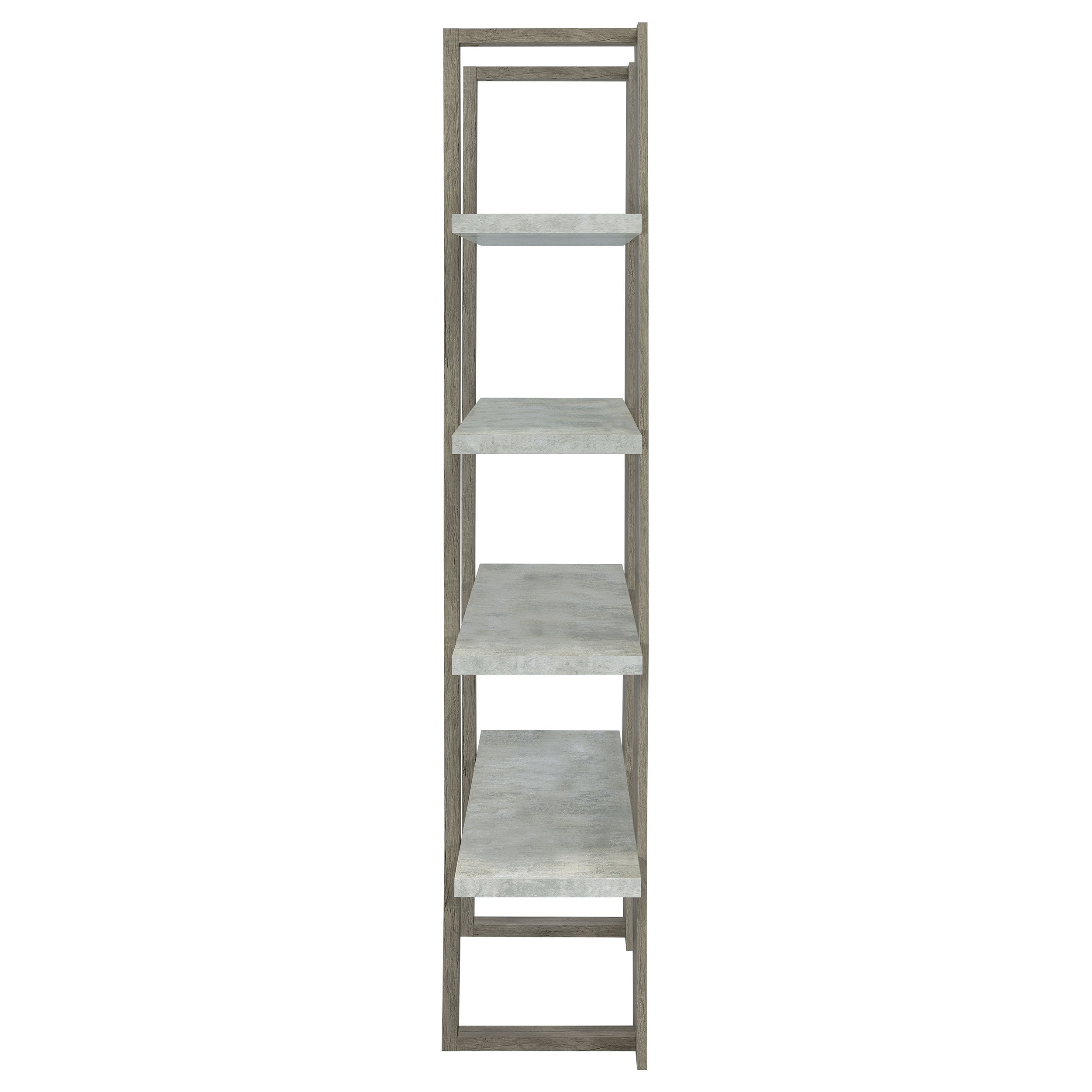 Danbrook Bookcase with 4 Full-length Shelves Bookcase Grey