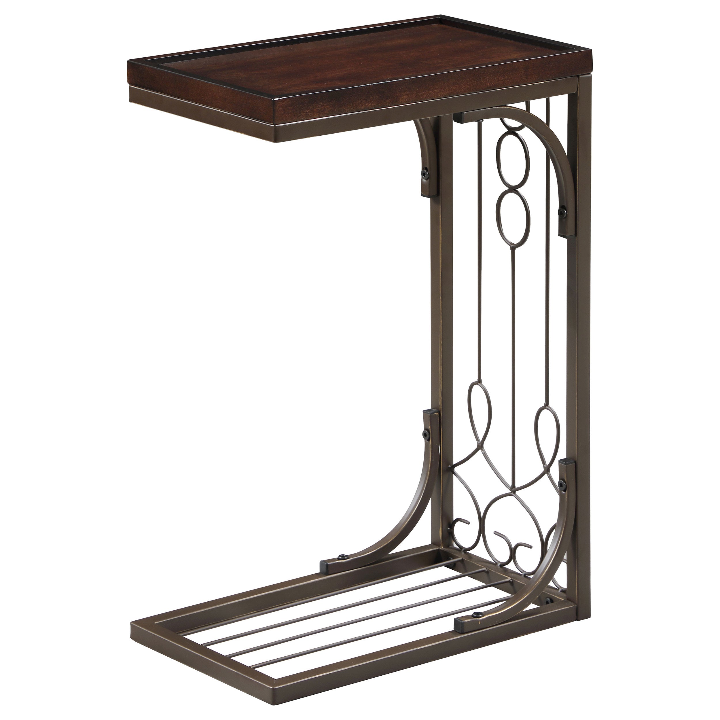 Alyssa Accent Table Brown and Burnished Copper