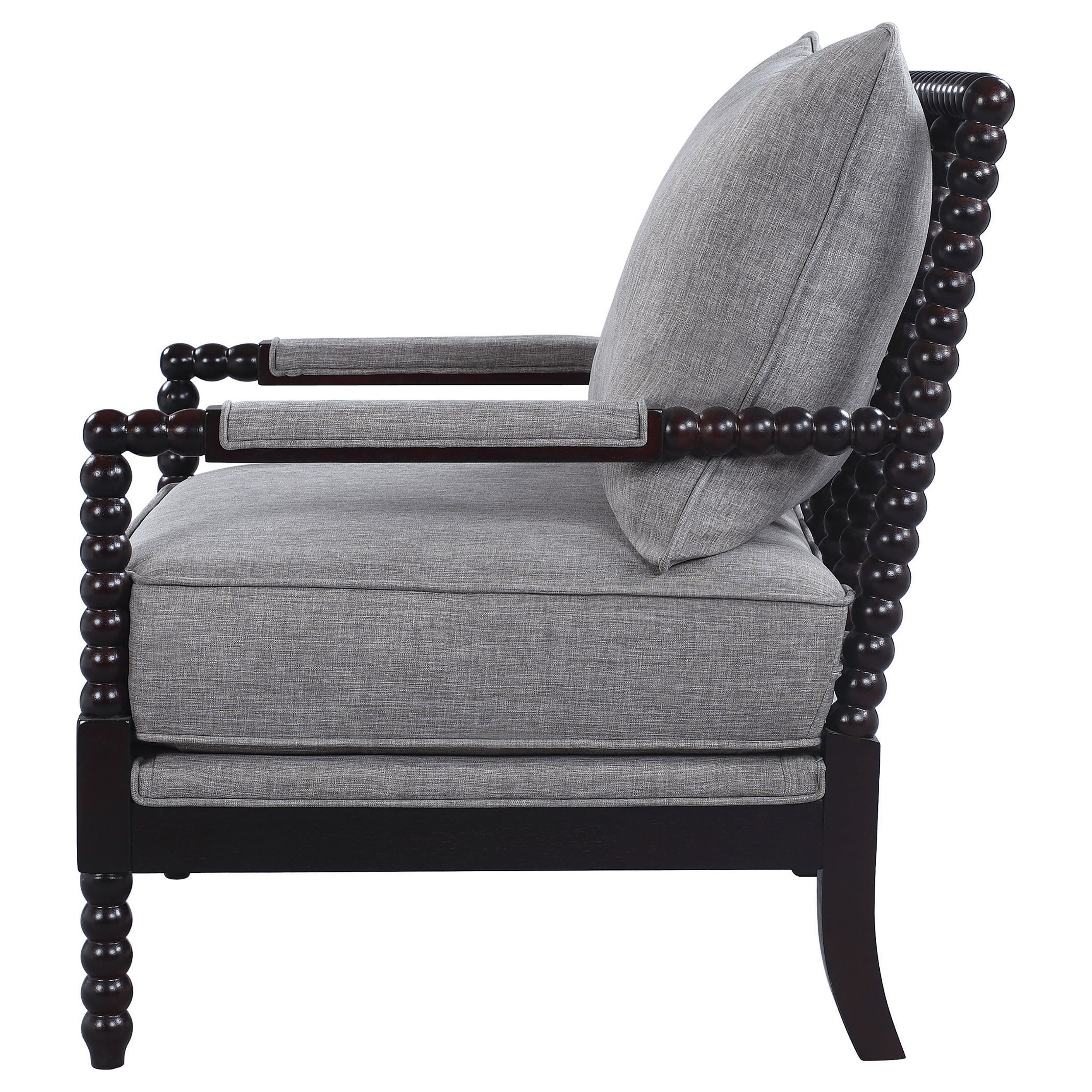 Blanchett Cushion Back Accent Chair Grey and Black