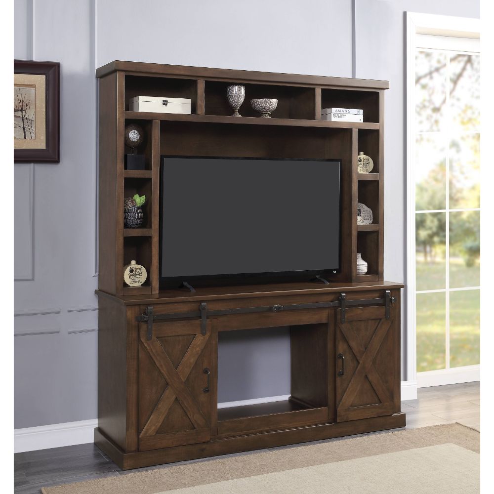 Darrean Entertainment Center TV Stand Include Fire Place