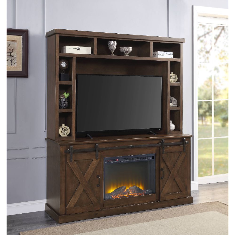 Darrean Entertainment Center TV Stand Include Fire Place