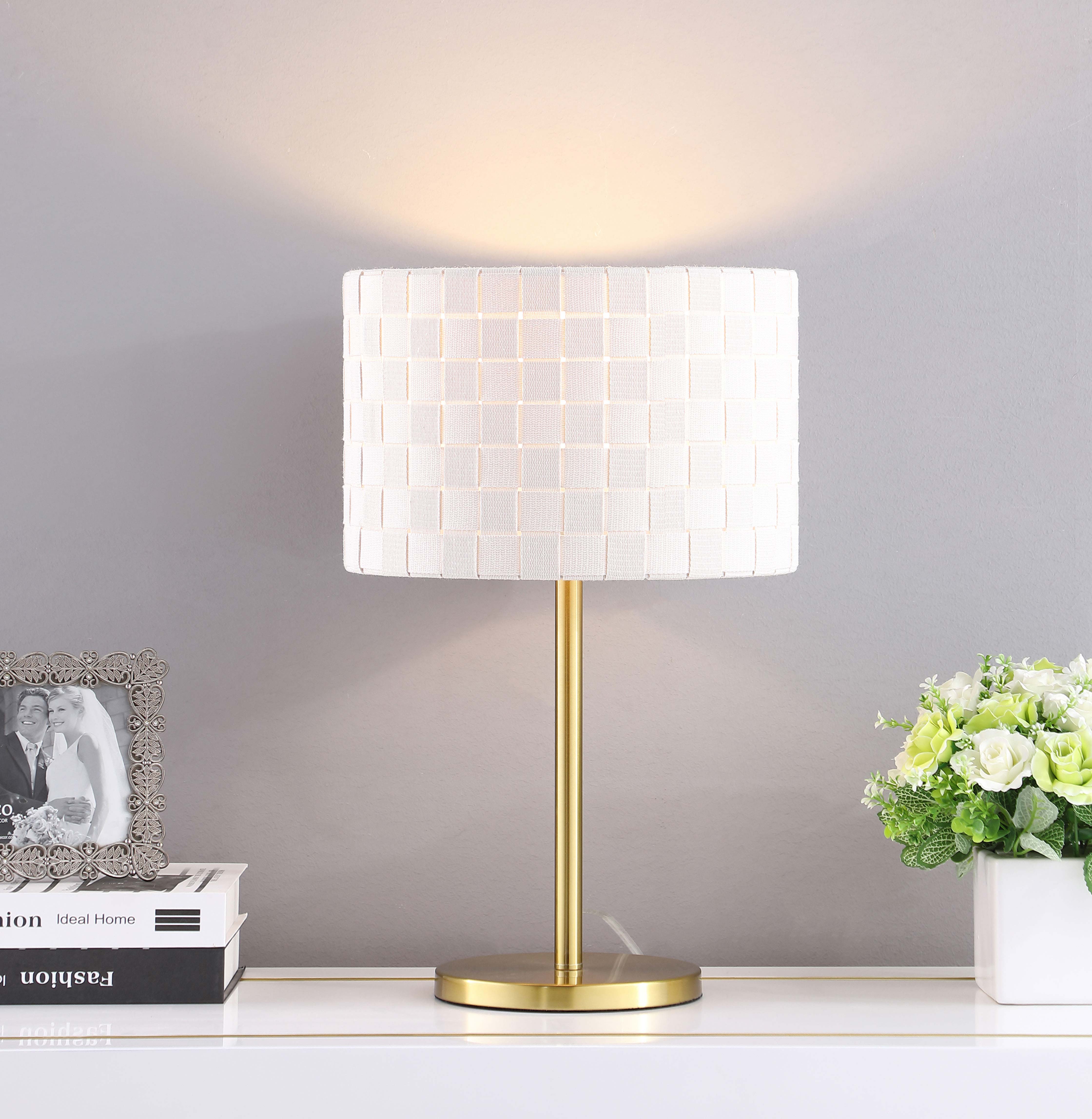 Ramiro Drum Shade Buffet Table Lamp Gold