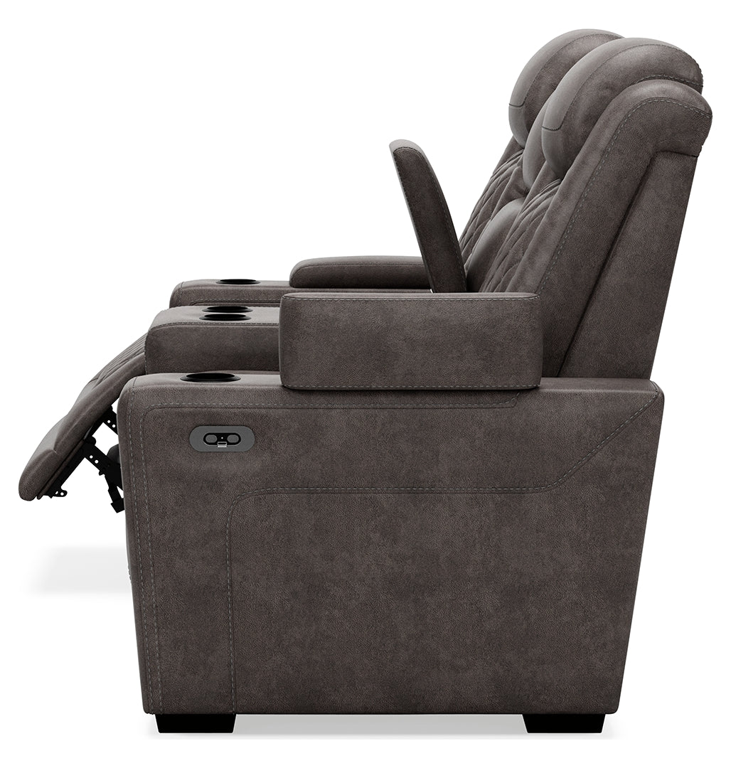 HyllMont Power Reclining Loveseat with Console