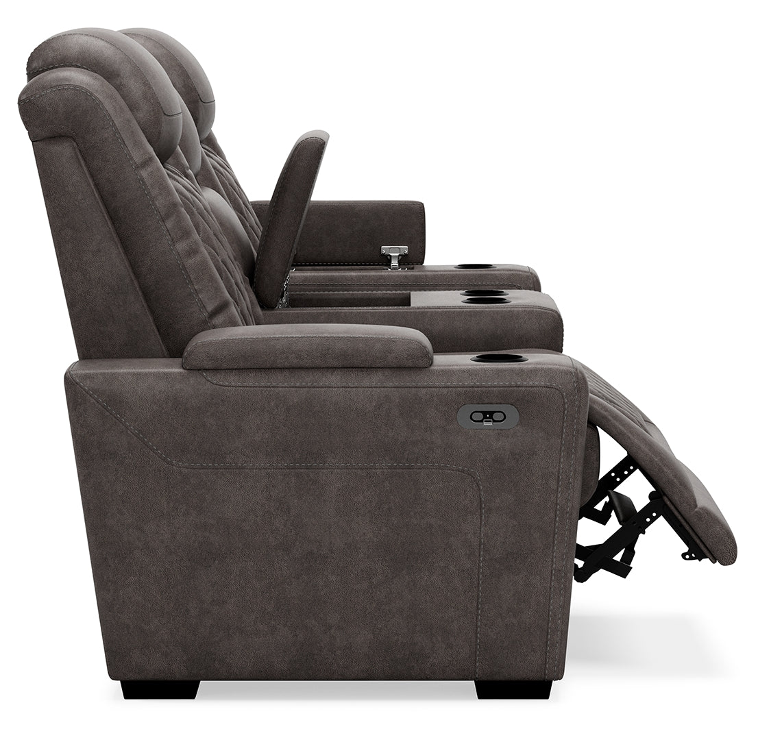 HyllMont Power Reclining Loveseat with Console