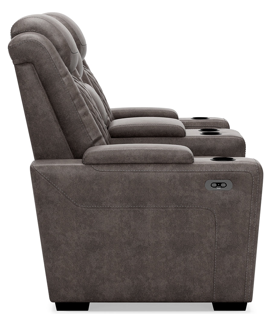 HyllMont Power Reclining Loveseat with Console