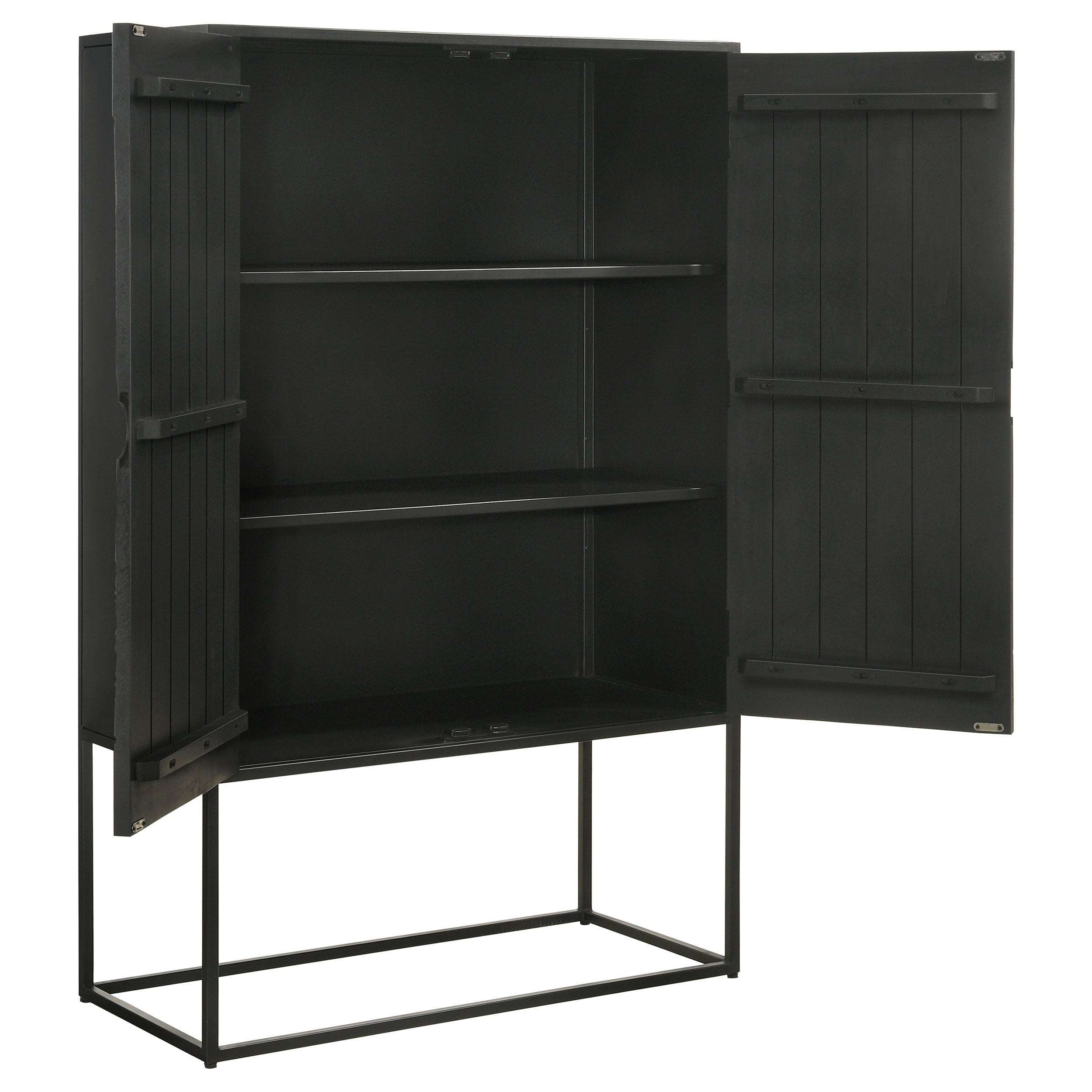 Jenna 2-door Bar Cabinet Black