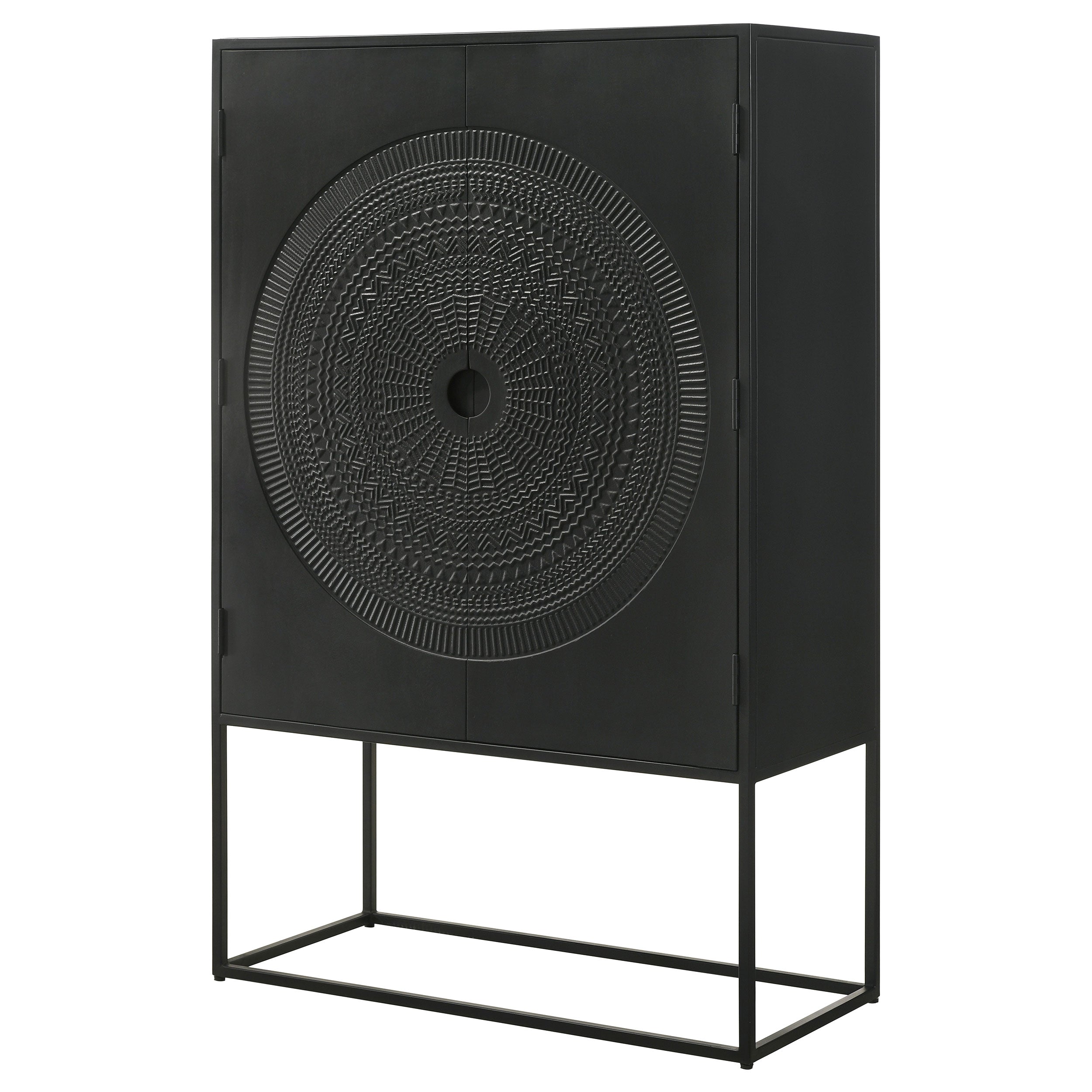 Jenna 2-door Bar Cabinet Black