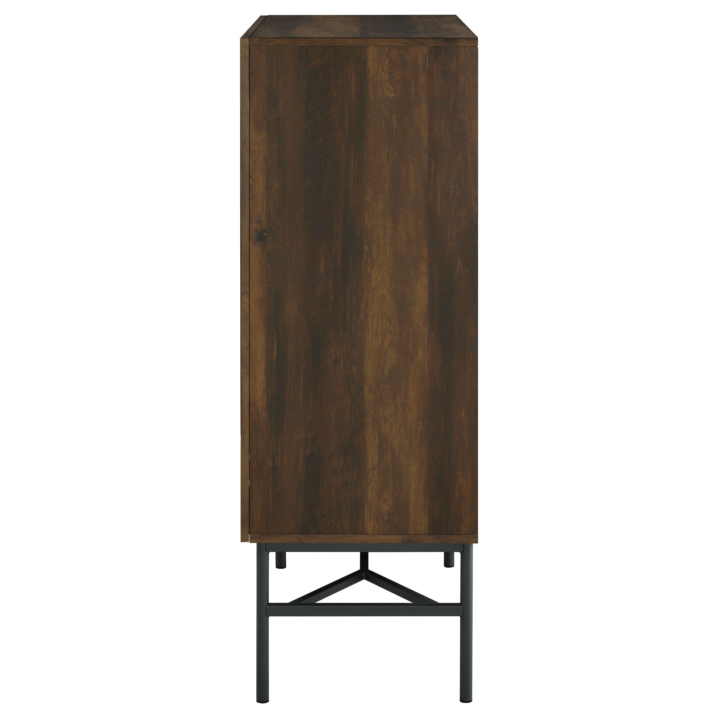 Bonilla 2-door Accent Cabinet with Glass Shelves Accent Cabinet Brown