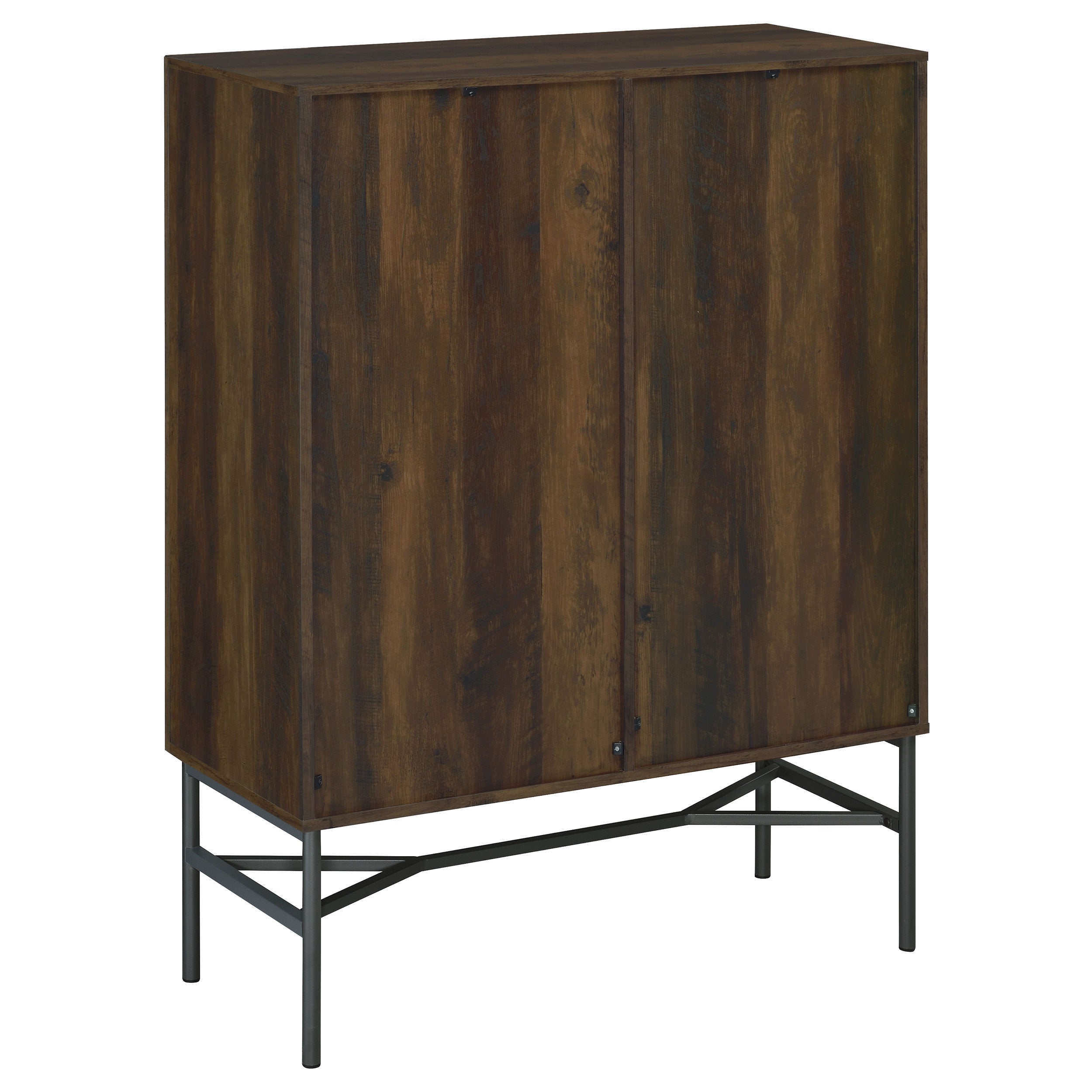 Bonilla 2-door Accent Cabinet with Glass Shelves Accent Cabinet Brown