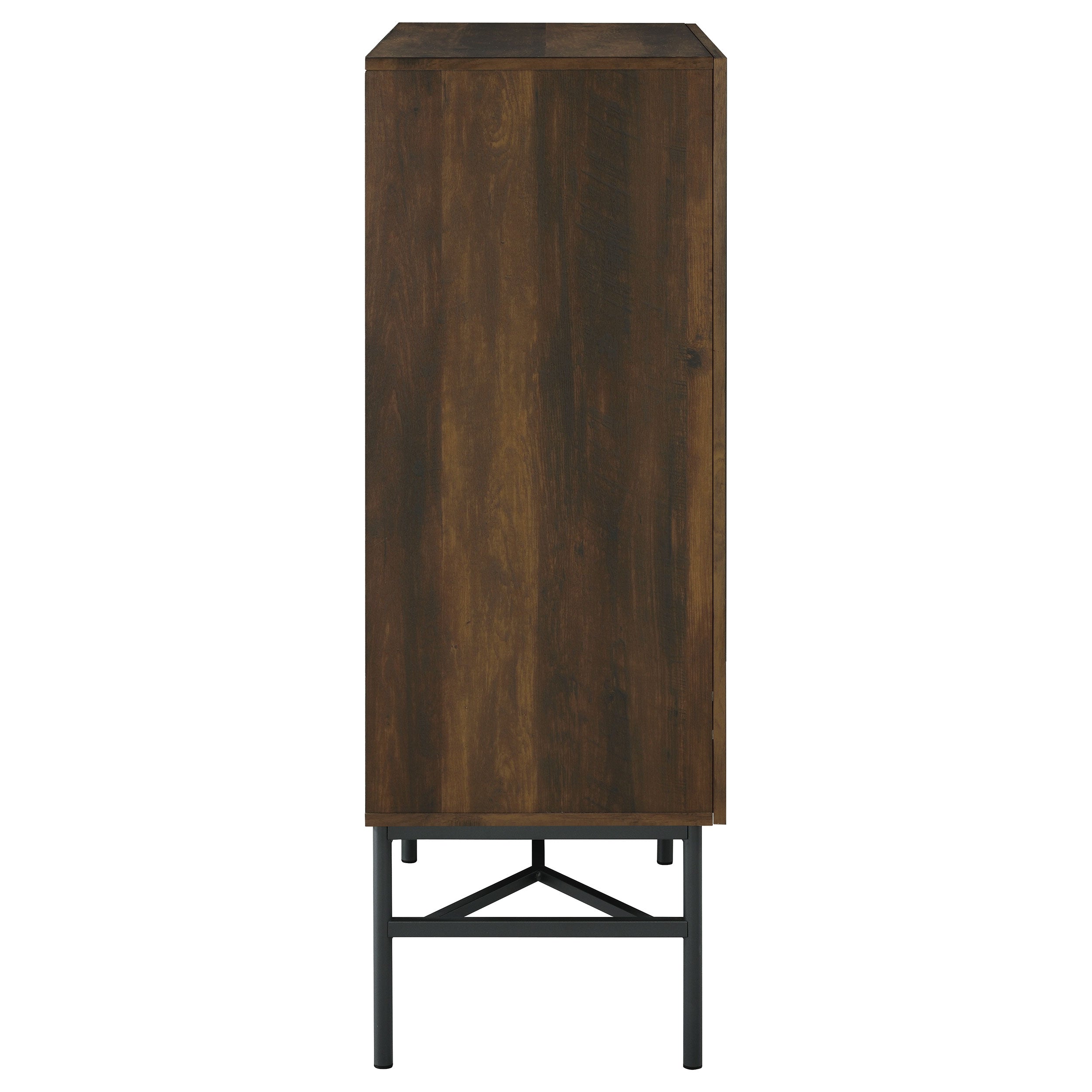 Bonilla 2-door Accent Cabinet with Glass Shelves Accent Cabinet Brown