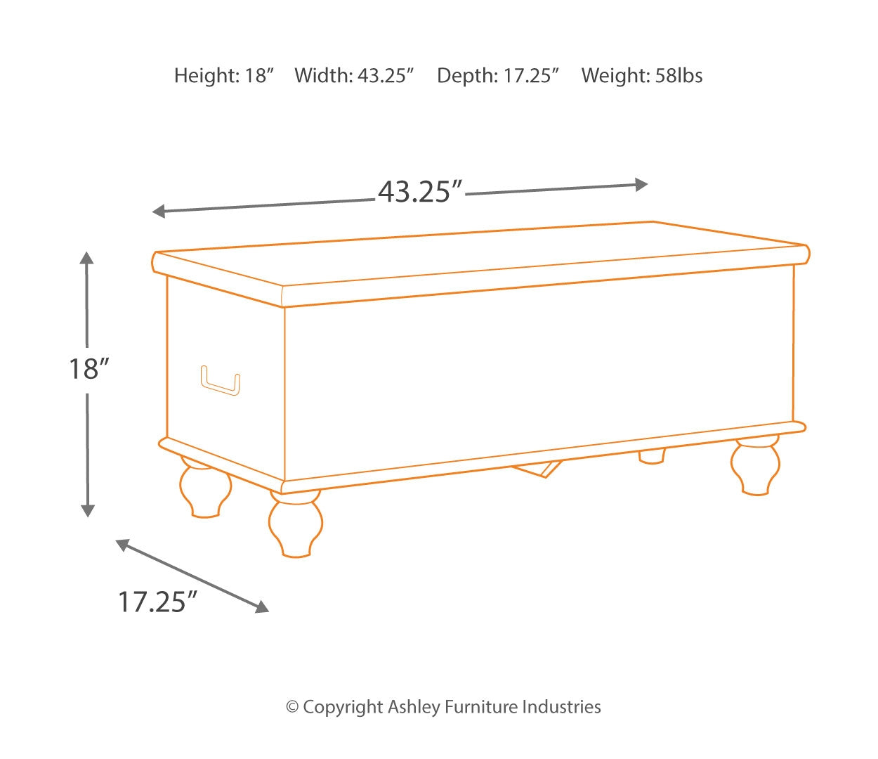 Fossil Ridge Storage Bench