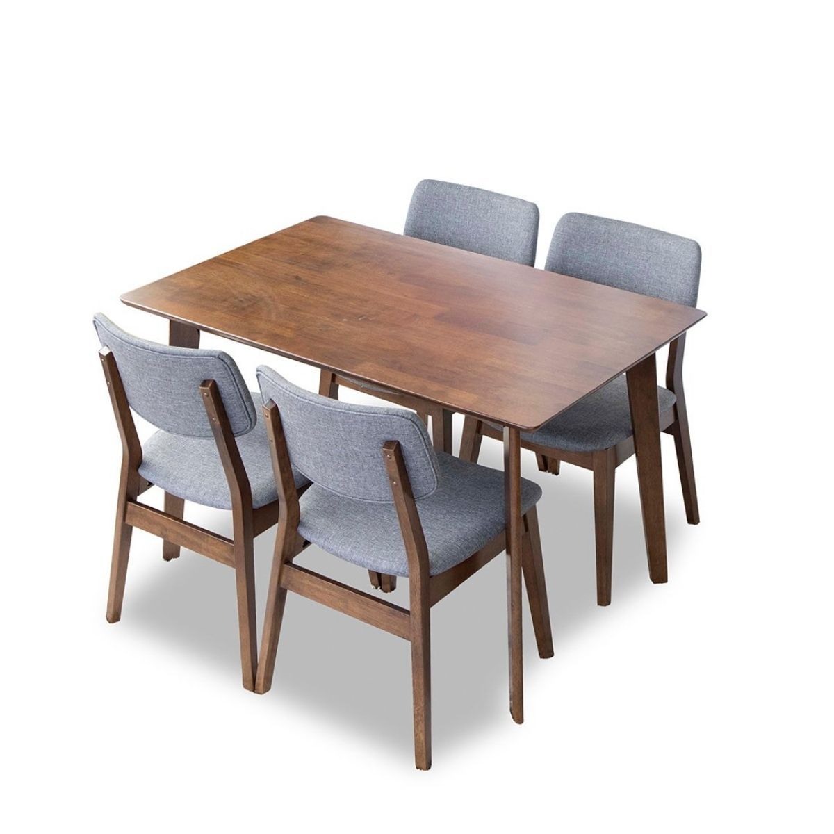 Dining Set, Abbott Walnut Small Table 4 Abbott Chairs