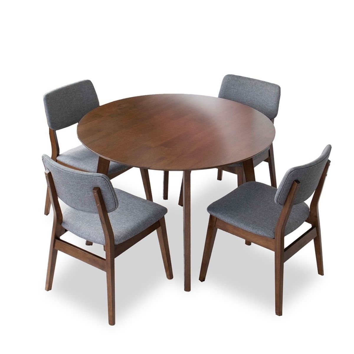 Aliana Dining set with 4 Abbott Chairs Walnut