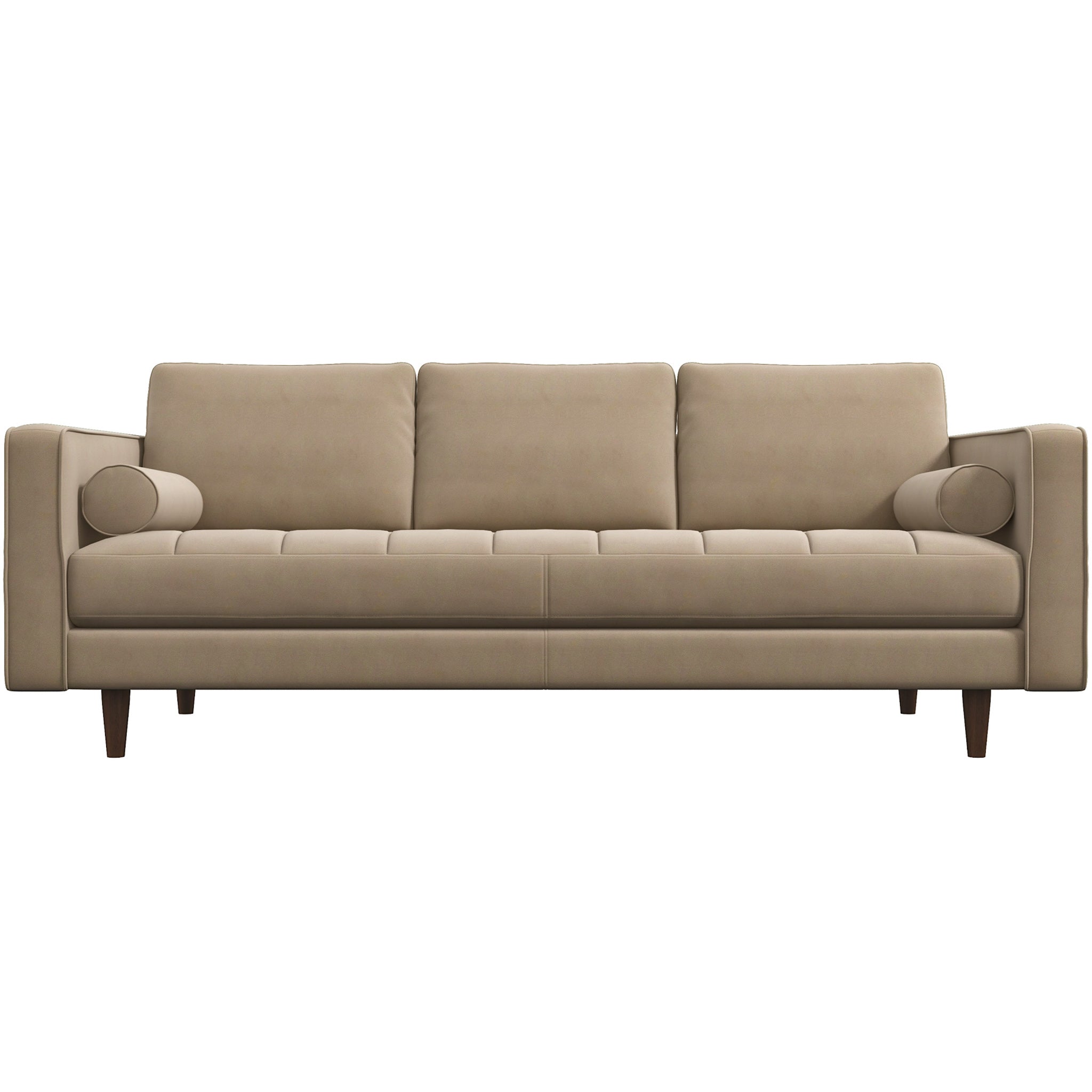 Tessa Taupe Velvet Sofa